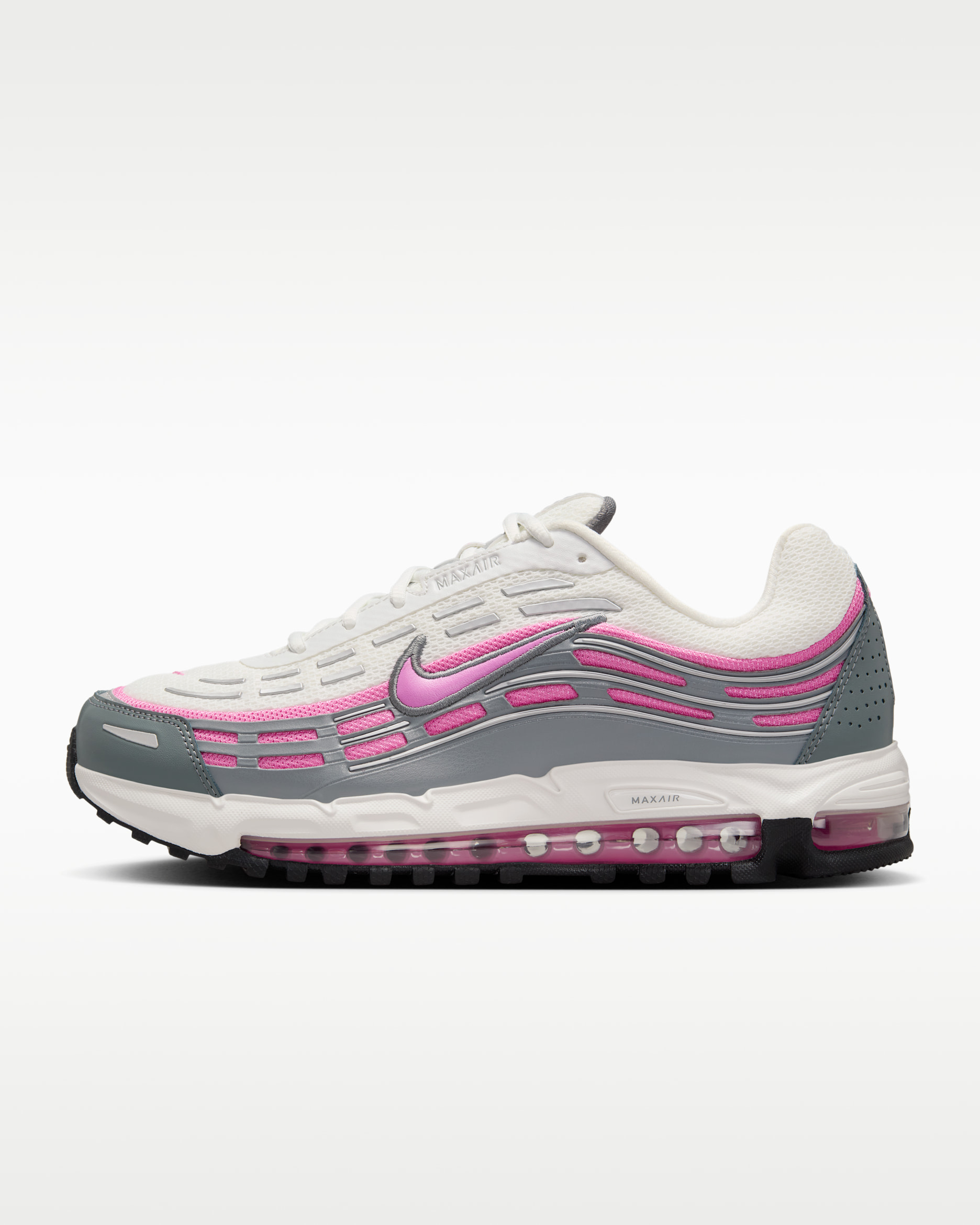 Tenis para hombre Nike Air Max TL 2.5 - Blanco cumbre/Gris humo/Negro/Rosa alegre