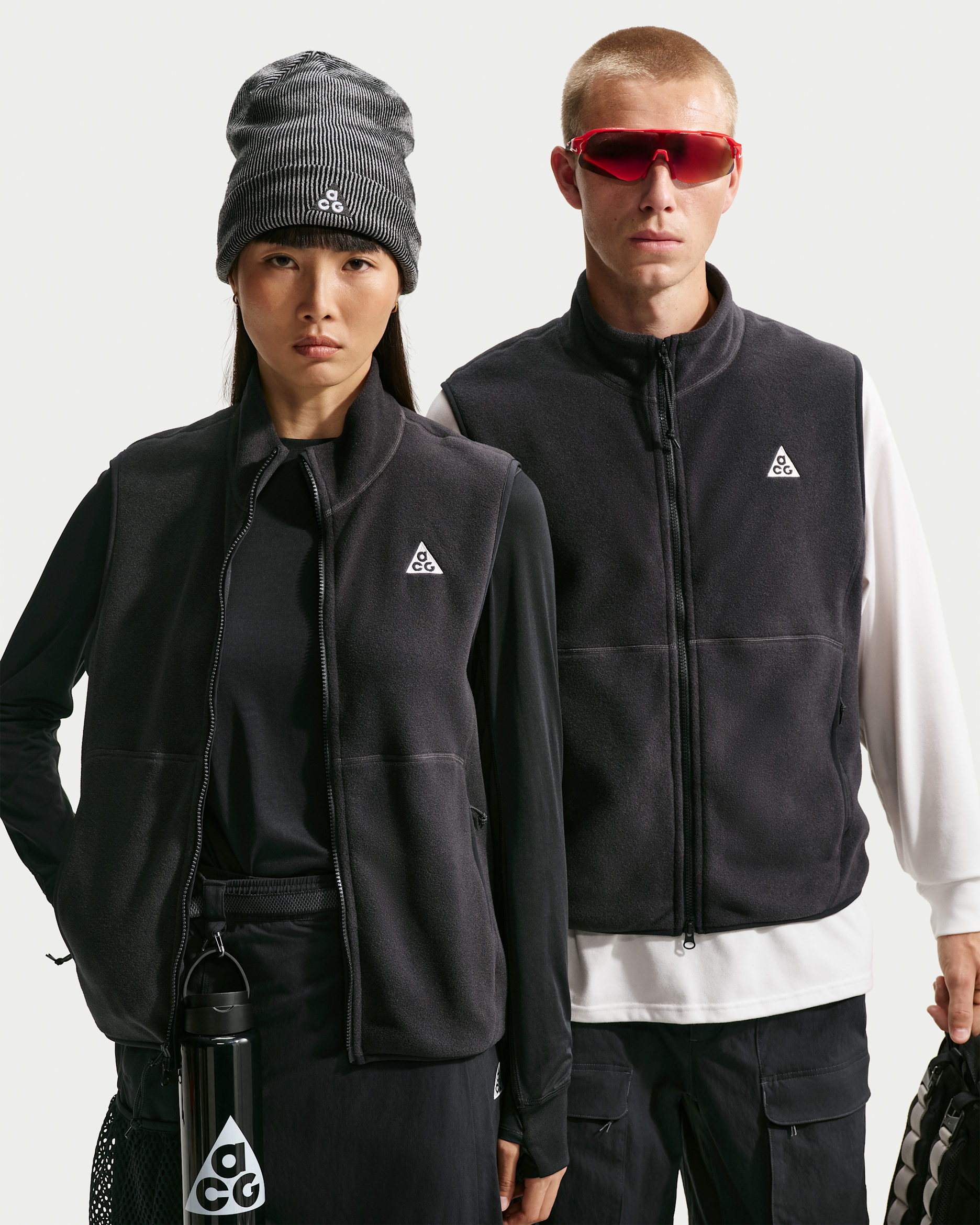 ACG Wolf Tree vest med glidelås - Svart/Svart/Summit White