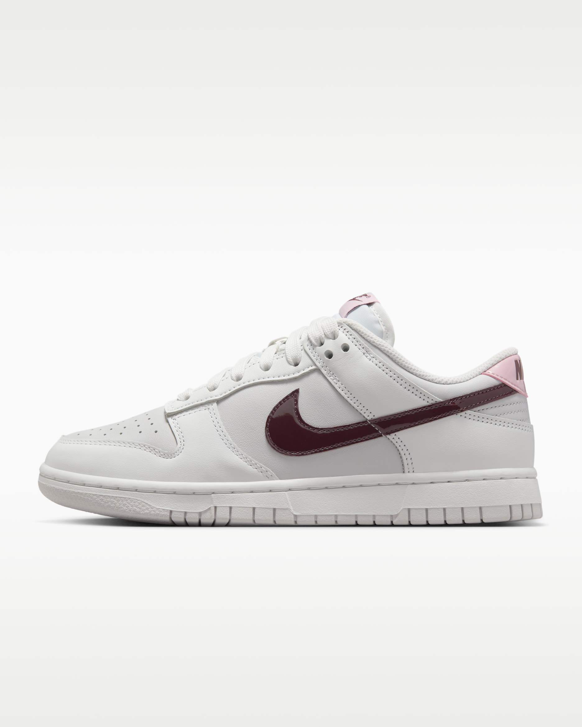 Nike Dunk Low Women's Shoes - Summit White/Vast Grey/Burgundy Crush/Plum Chalk