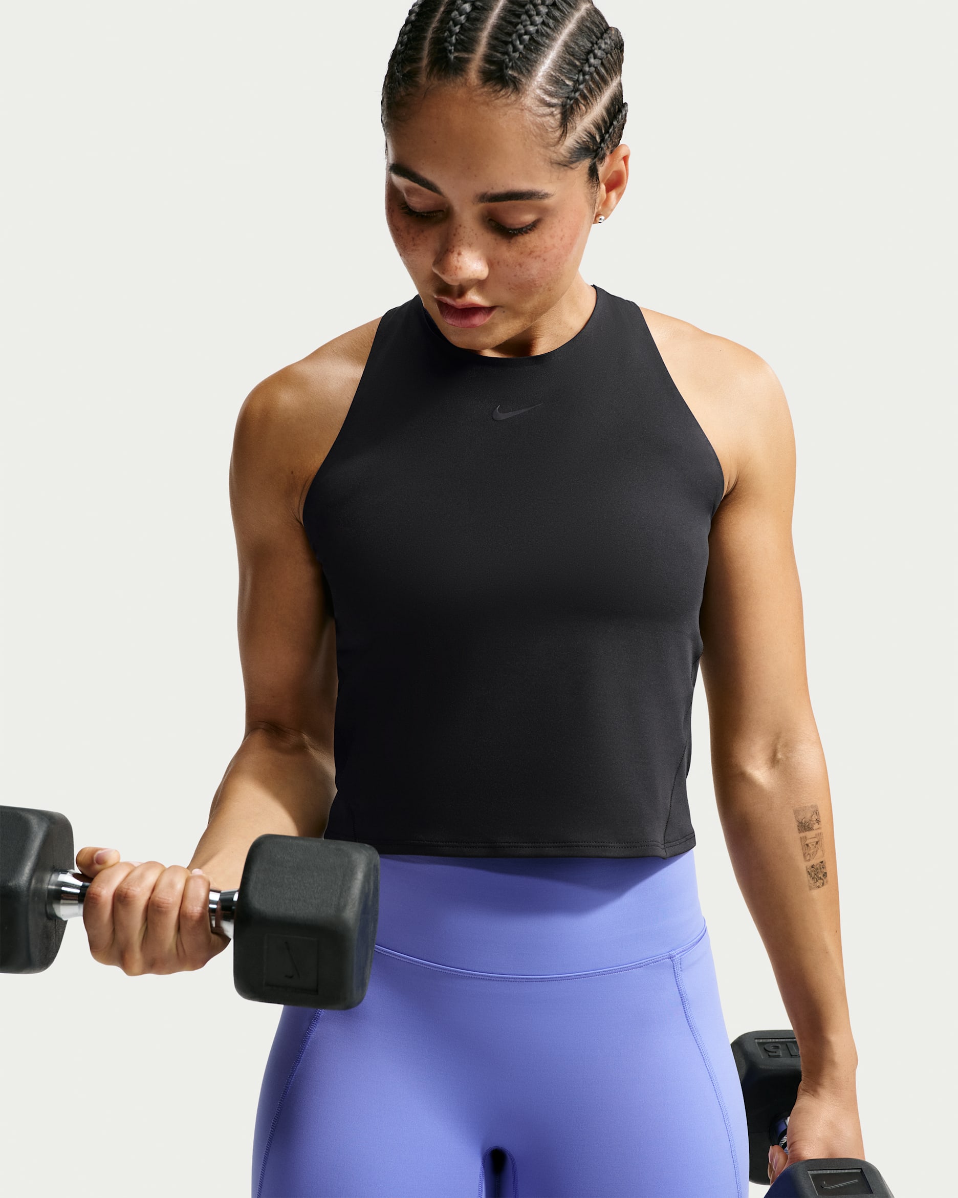 Nike Universa Women's Tank Top - Black/Dark Smoke Grey
