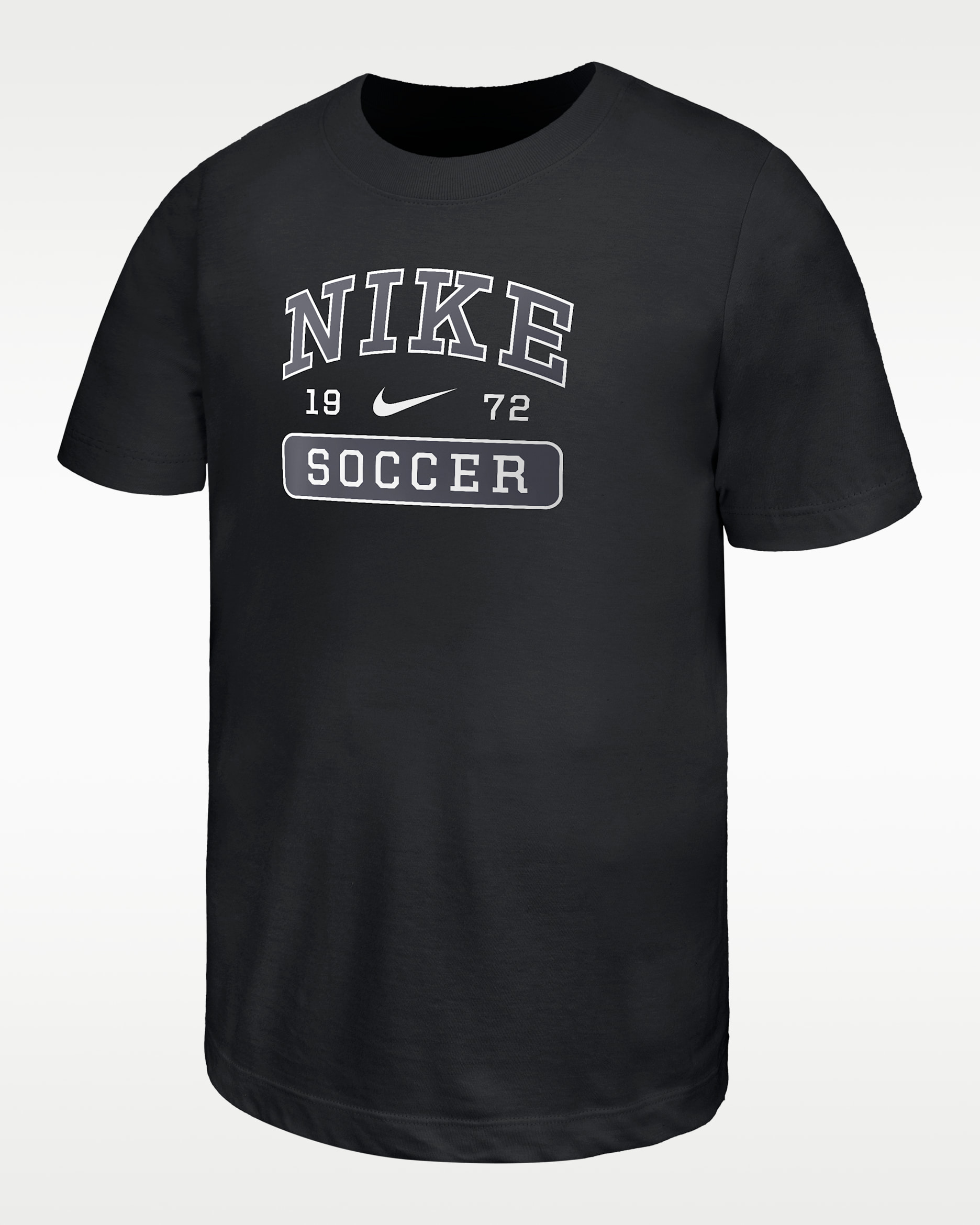 Playera de fútbol para niños talla grande Nike Swoosh - Negro