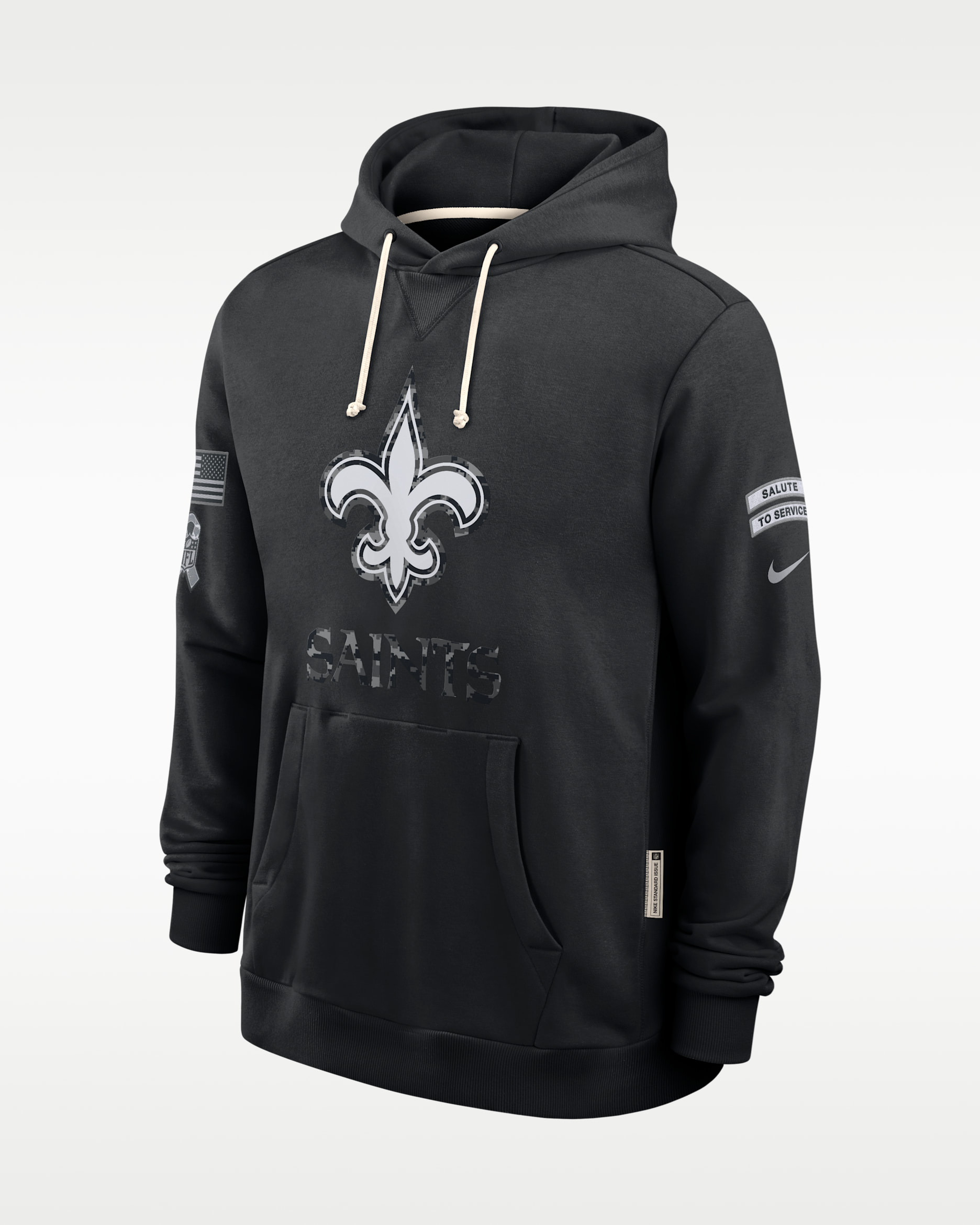 New Orleans Saints Salute to Service Sideline Men's Nike Dri-FIT NFL Pullover Hoodie - Black