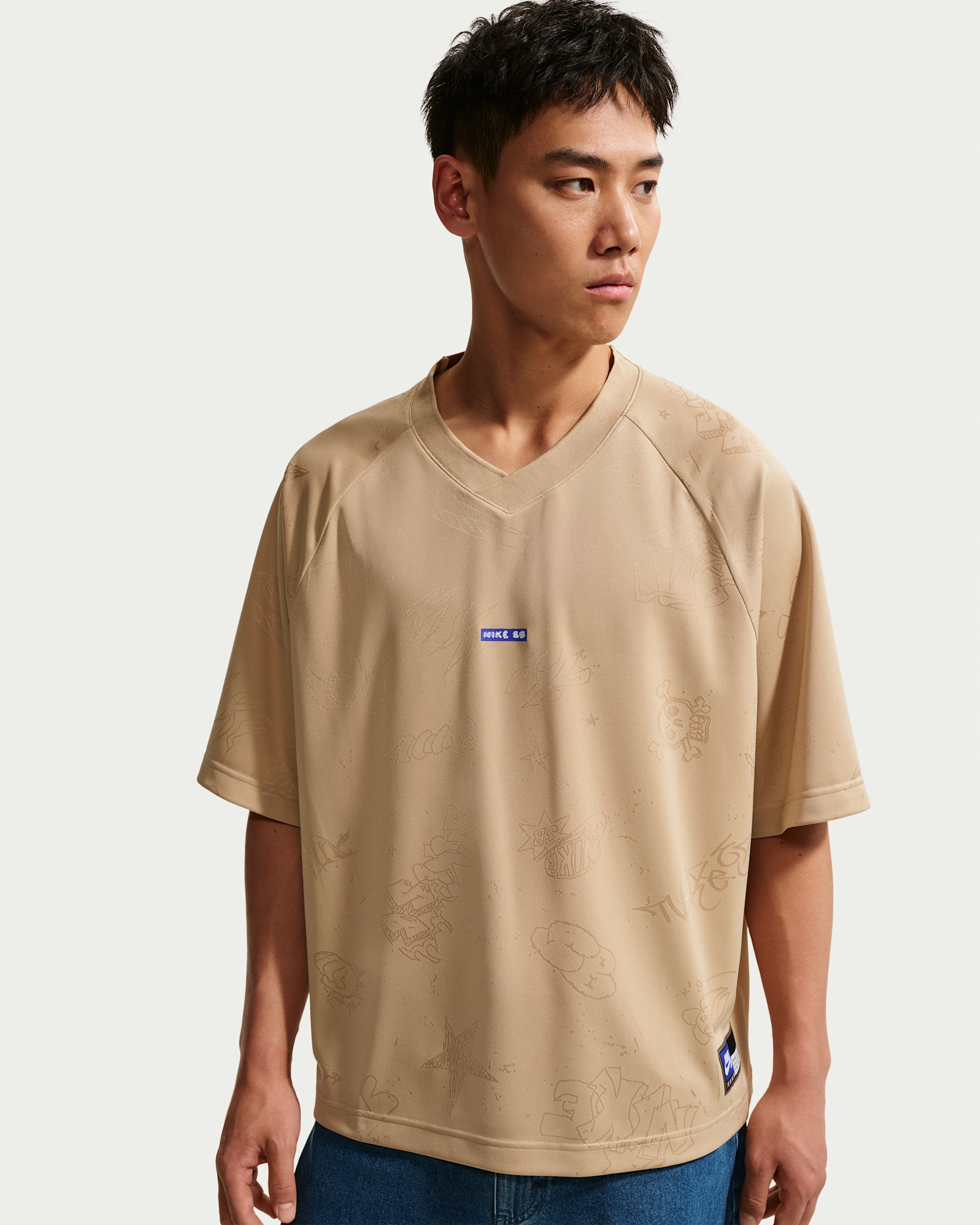 Nike SB 提花滑板長袖上衣 - Linen