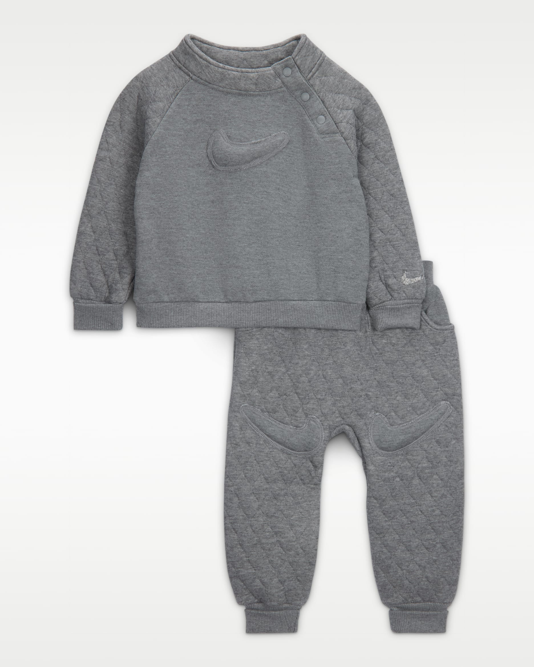 Nike Ready, Set! Baby (12-24M) 2-Piece Jogger Set - Carbon Heather