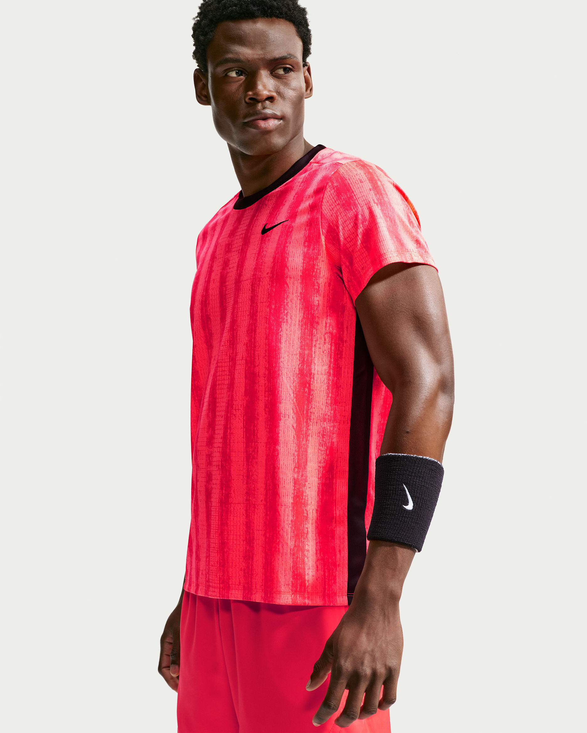 NikeCourt Victory Men's Dri-FIT Tennis Top - Bright Crimson/Black/Black