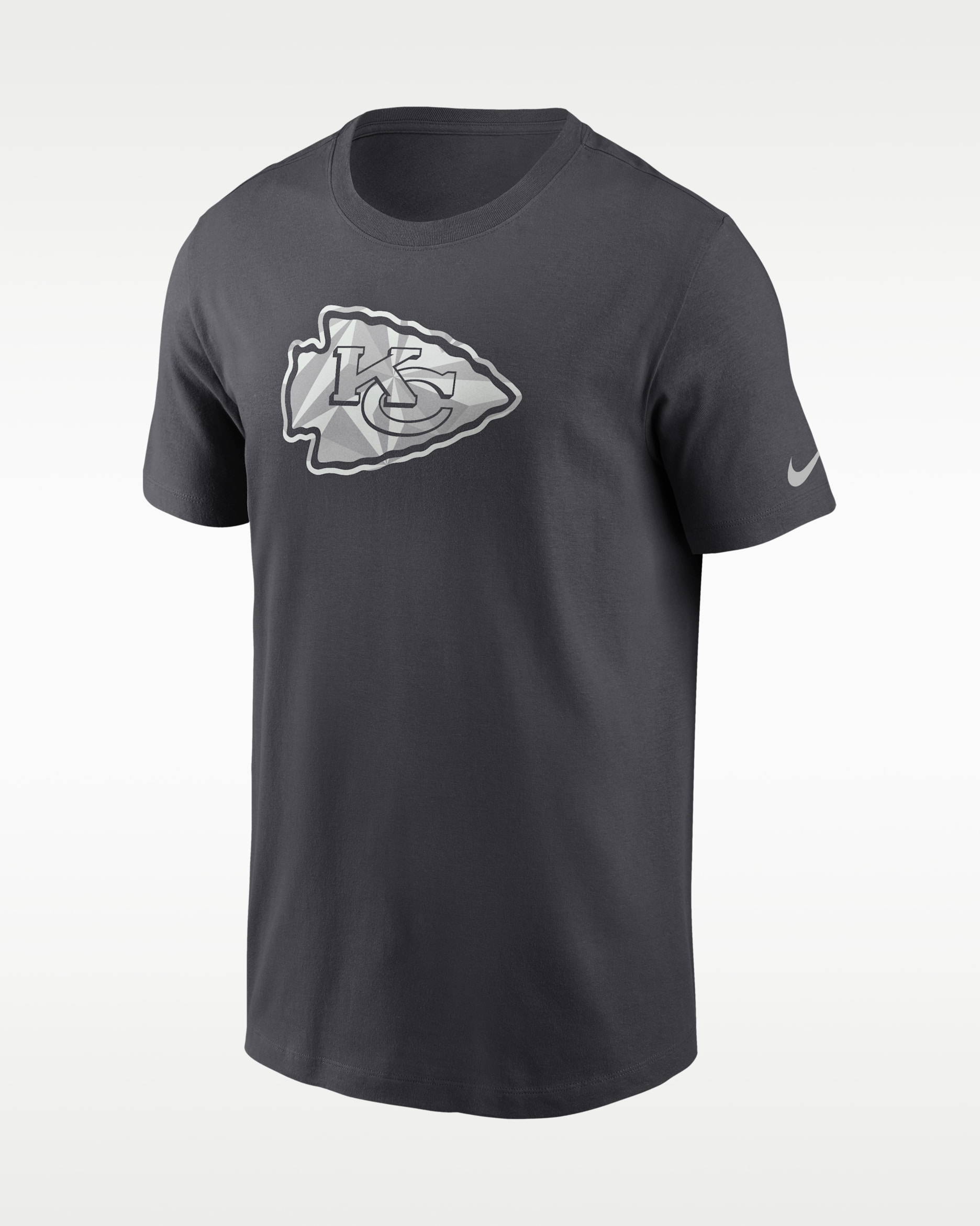 Kansas City Chiefs Fractal Logo Men's Nike NFL T-Shirt - Anthracite