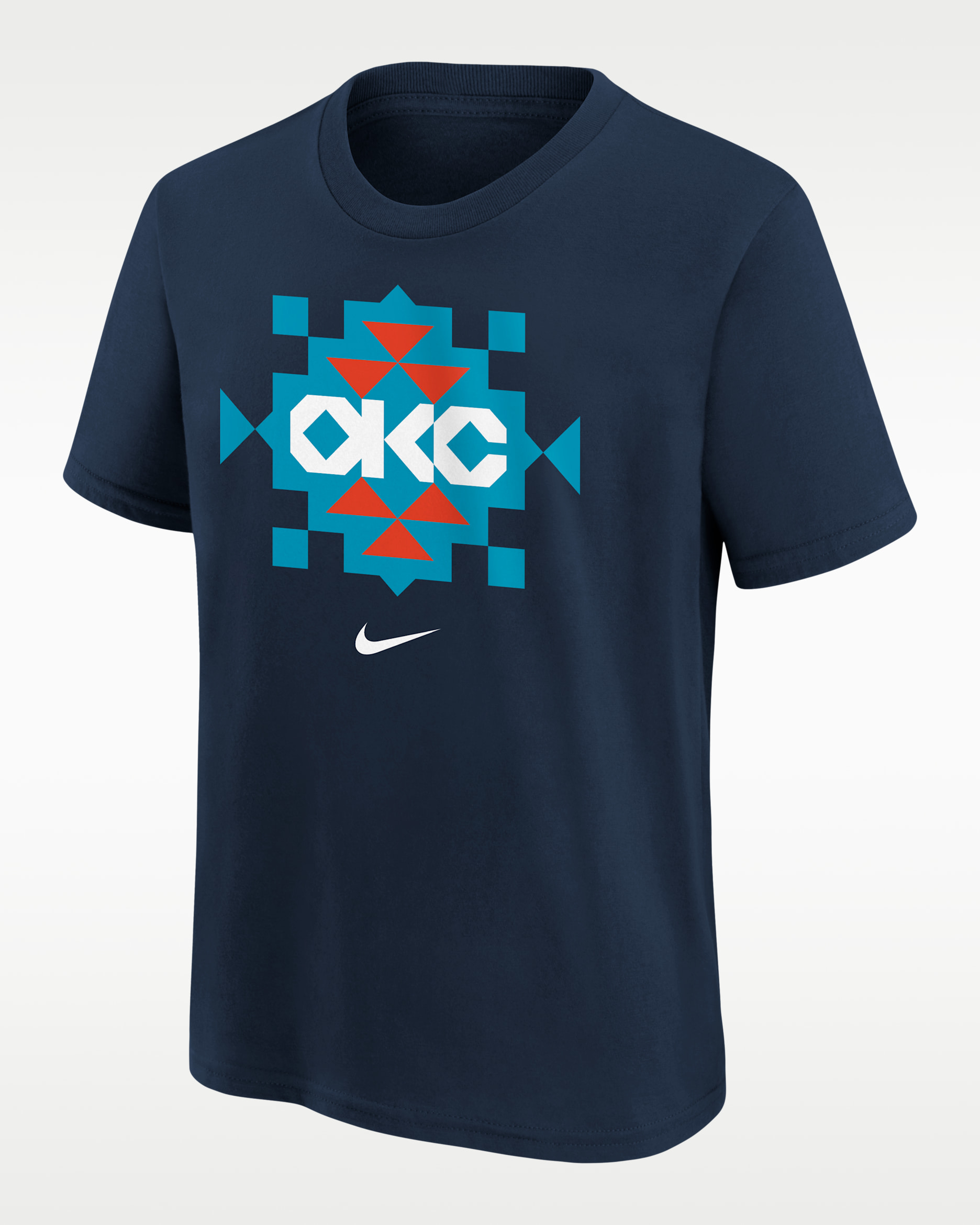 Oklahoma City Thunder Essential City Edition Big Kids’ Short-Sleeve T-Shirt - College Navy