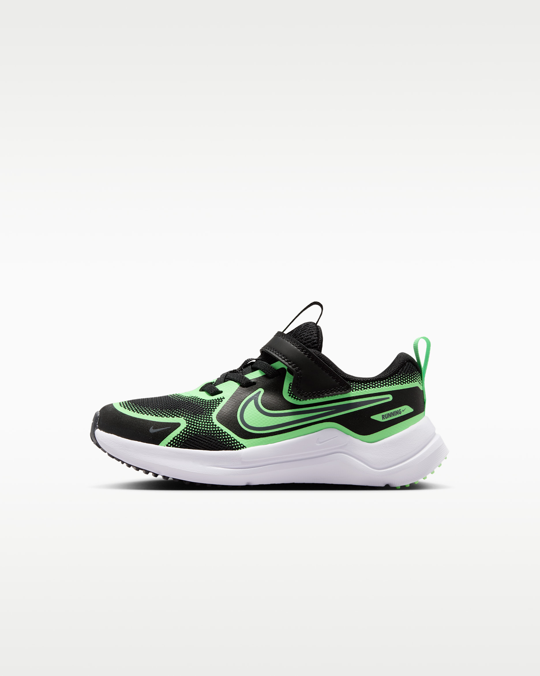 Nike Cosmic Runner Younger Kids' Shoes - Black/Illusion Green/Cool Grey