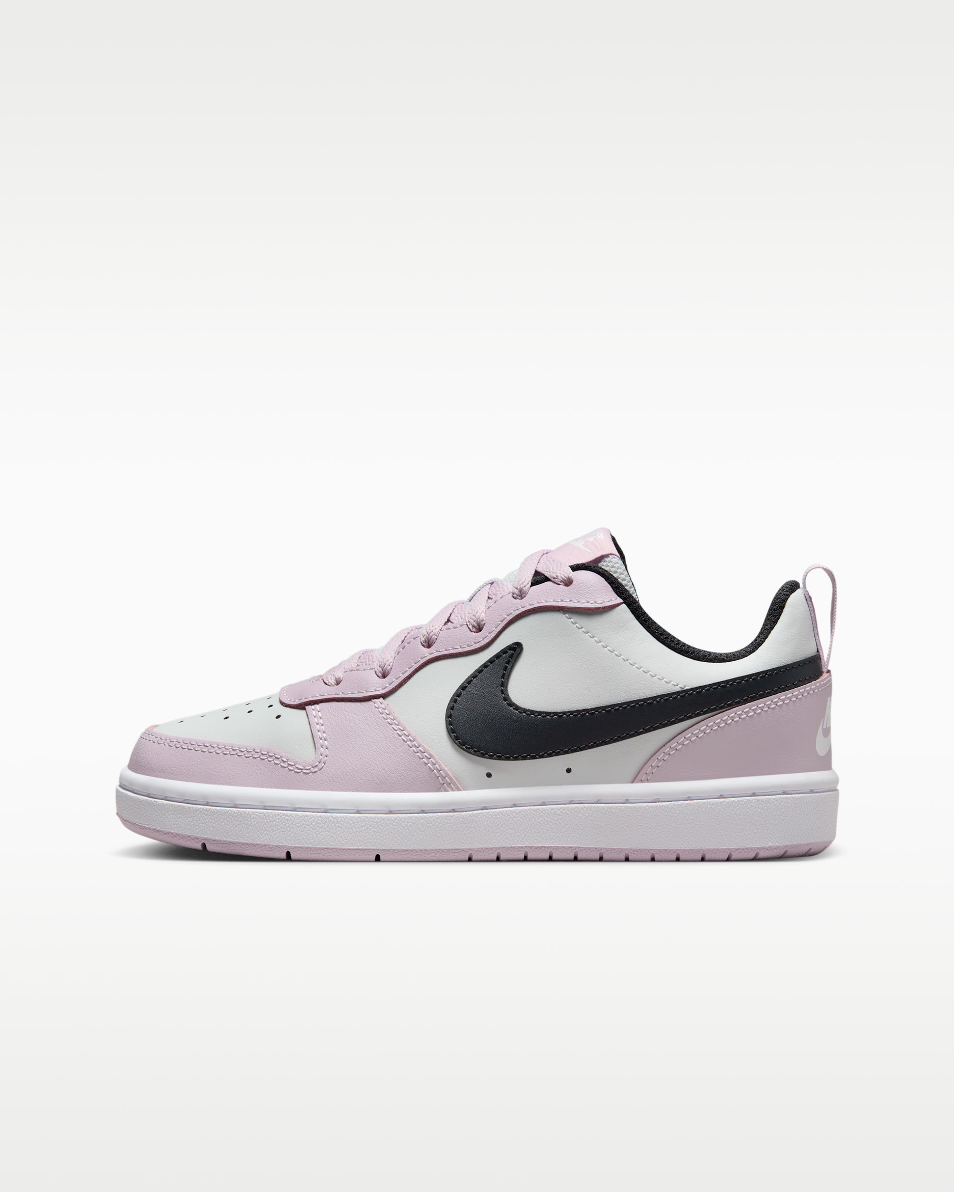 Nike Court Borough Low 2 Big Kids' Shoes - Photon Dust/Iced Lilac/White/Off Noir