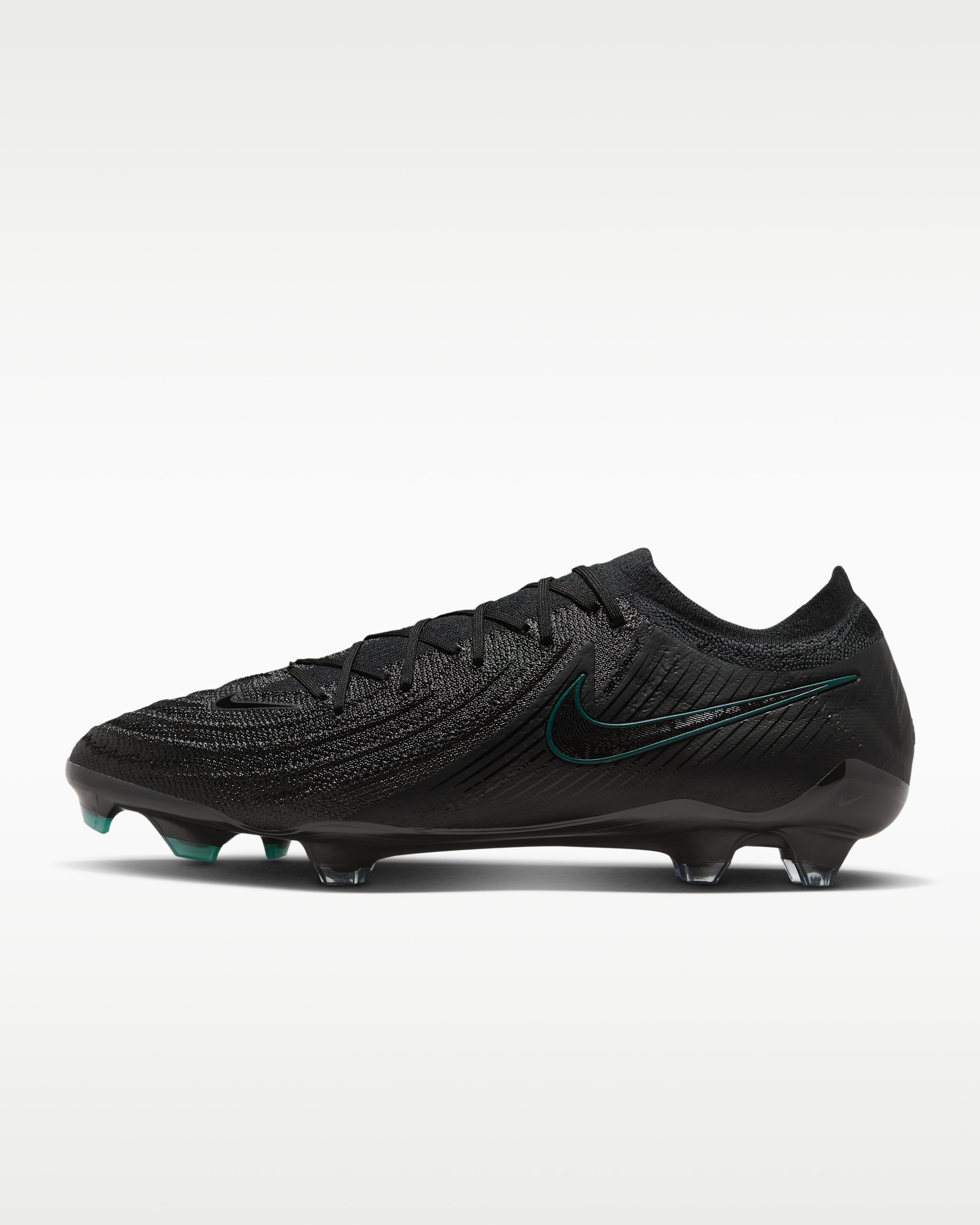 Chaussure de foot basse à crampons FG Nike Phantom GX 2 Elite - Noir/Deep Jungle/Noir