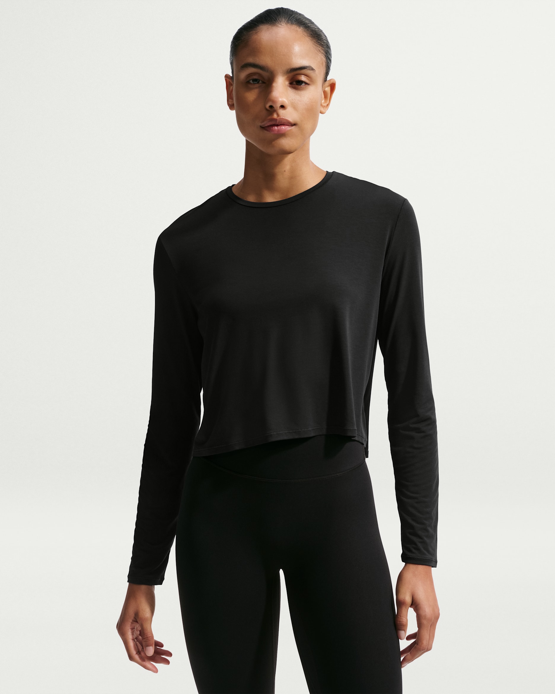 Nike Zenvy Women's Long-Sleeve Top - Black/Cool Grey