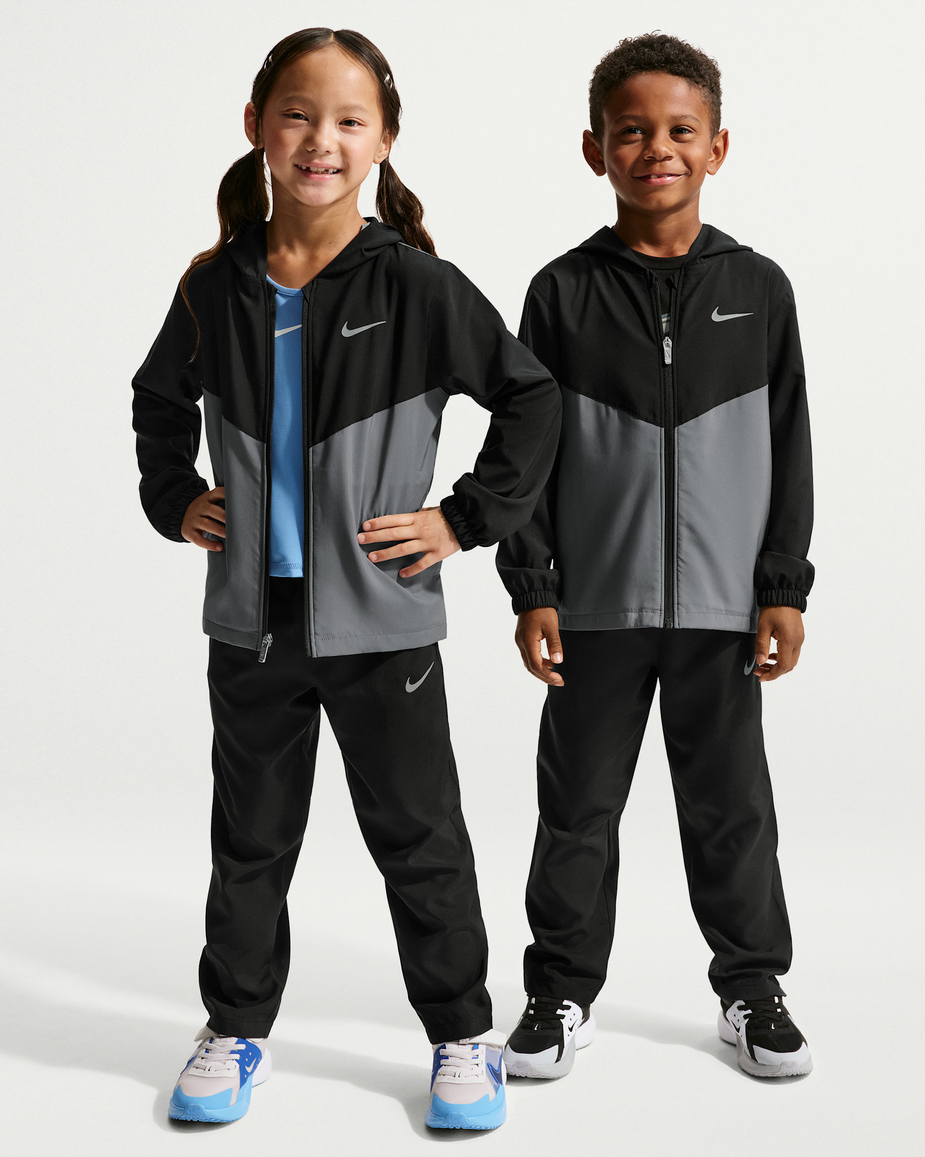Ensemble pantalon et haut tissé à zip Nike Dri-FIT pour enfant - Noir