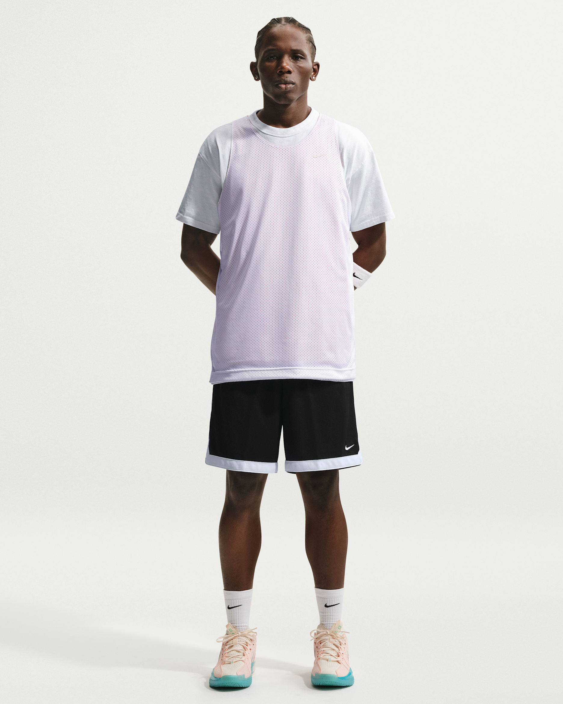 Short de basket Dri-FIT Nike DNA Academy 20 cm pour homme - Noir/Blanc/Blanc/Blanc