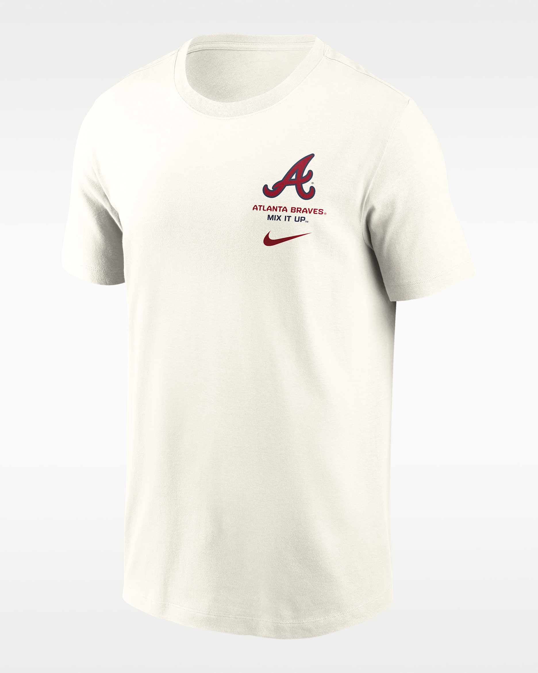 Atlanta Braves 2-Hit Men's Nike MLB T-Shirt - Cream
