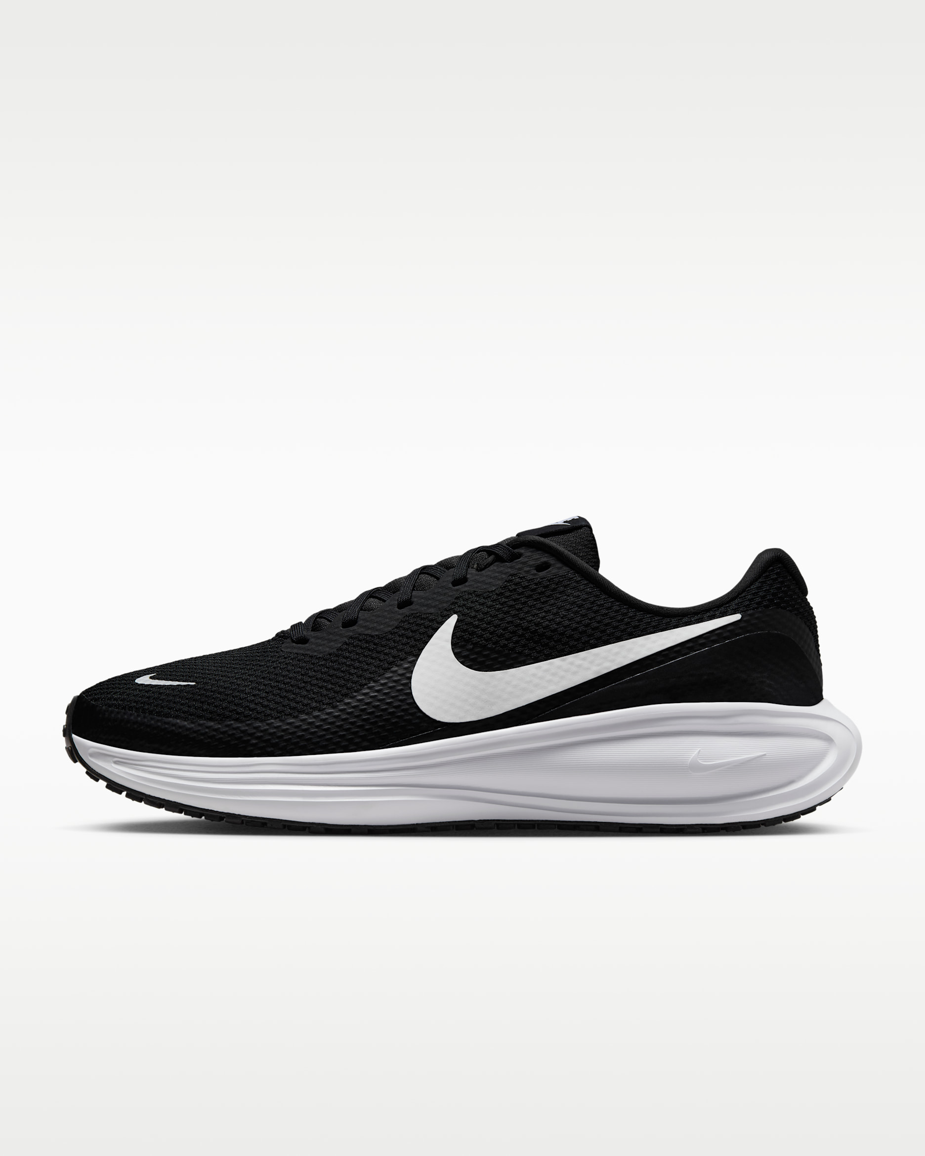 Nike Revolution 8 Men's Road Running Shoes (Extra Wide) - Black/Black/White