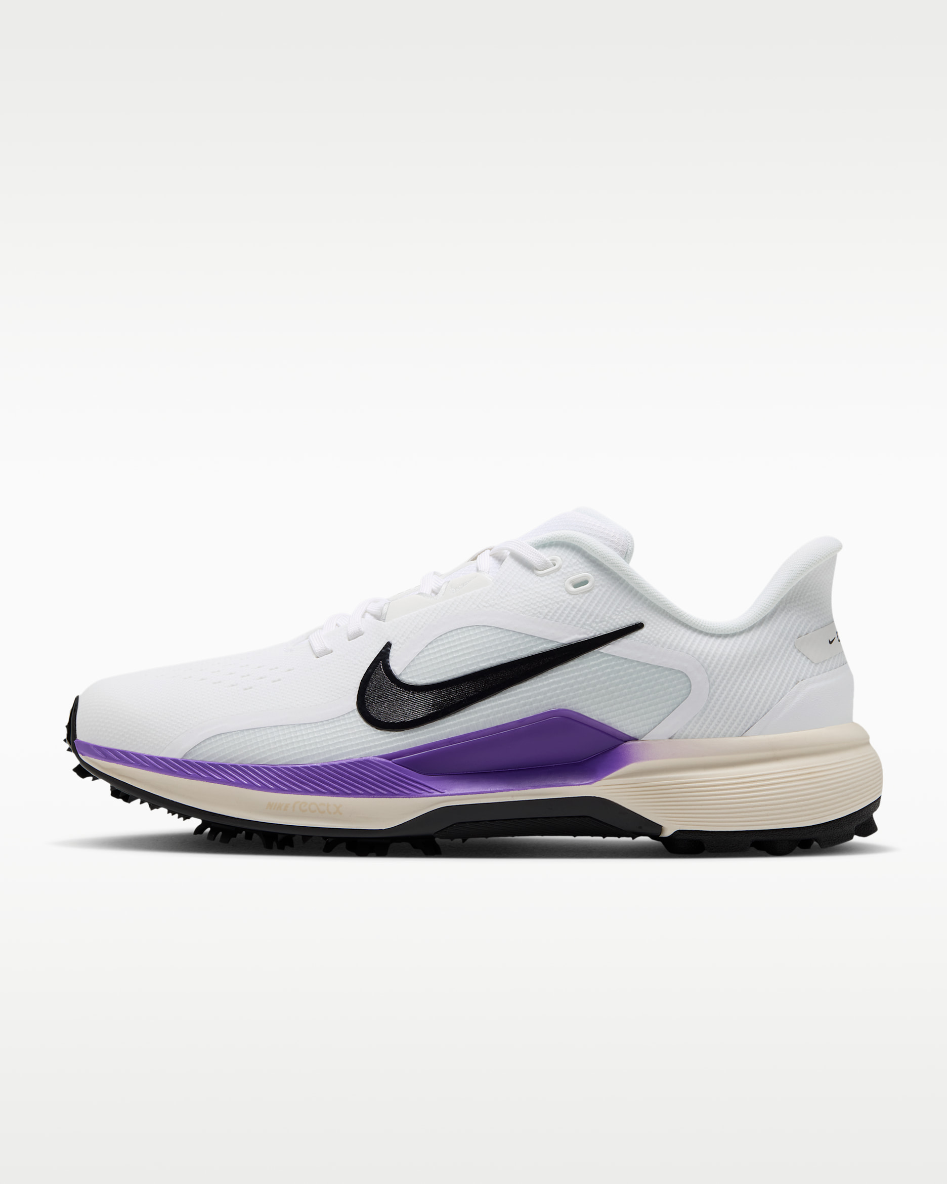 Chaussure de golf Nike Pegasus 1 G - Blanc/Action Grape/Metallic Silver/Noir