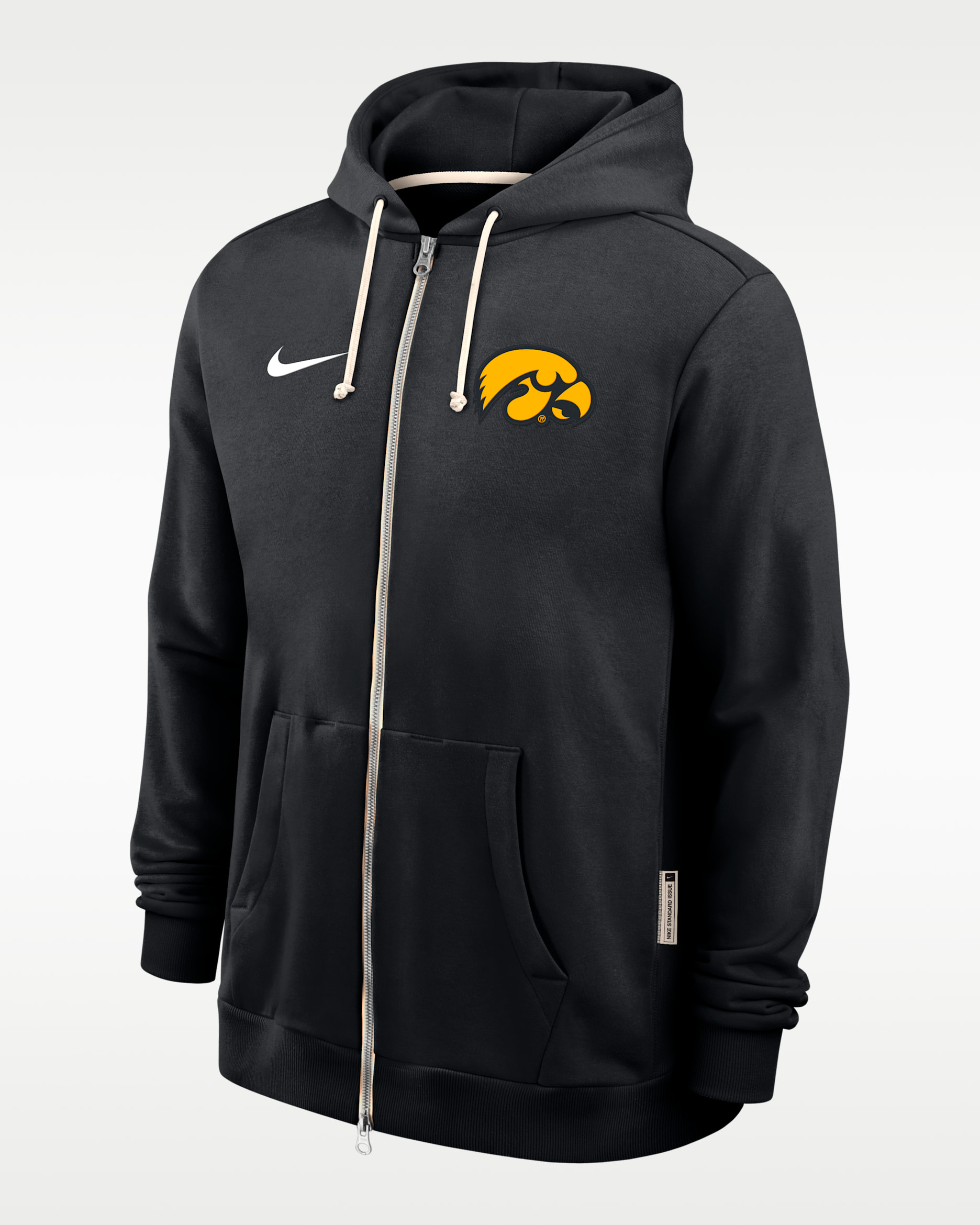 Iowa Sideline Men's Nike Dri-FIT College Full-Zip Hoodie - Black