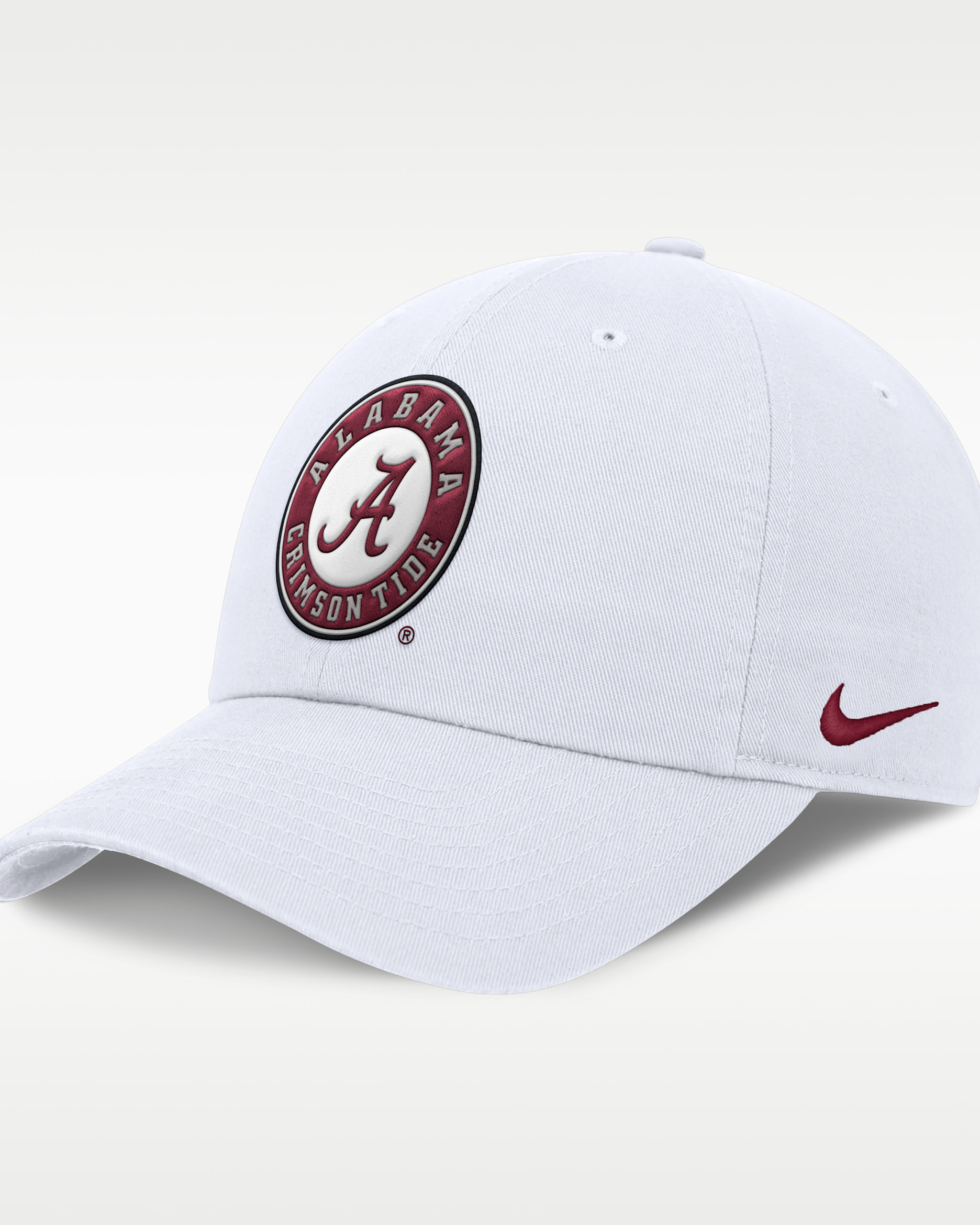 Alabama Club Men's Nike College Adjustable Hat - White