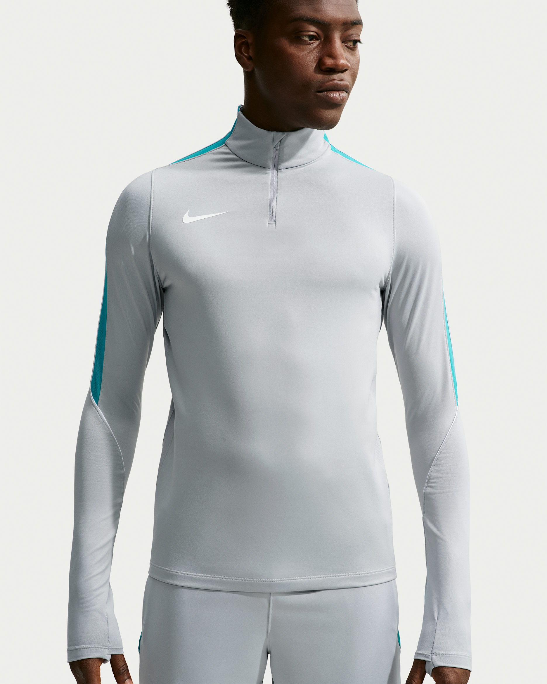 Nike Strike Men's Dri-FIT Soccer Drill Top - Wolf Grey/Energy/White/White