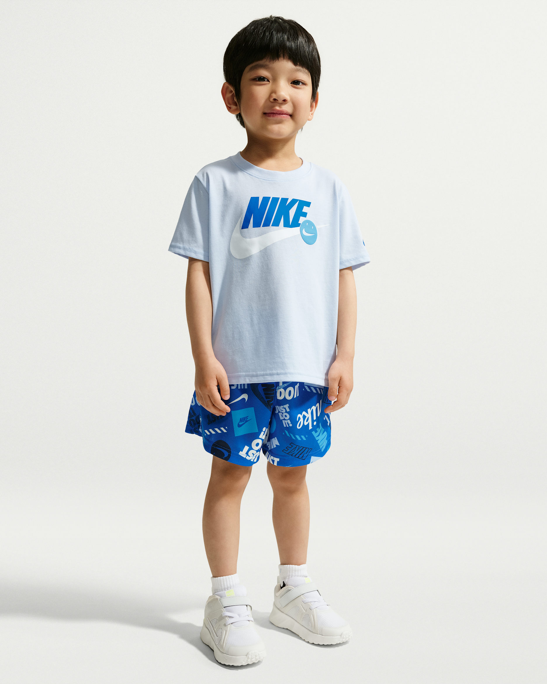 Nike Sportswear Little Kids' In The Zone 2-Piece Printed Shorts Set - Game Royal