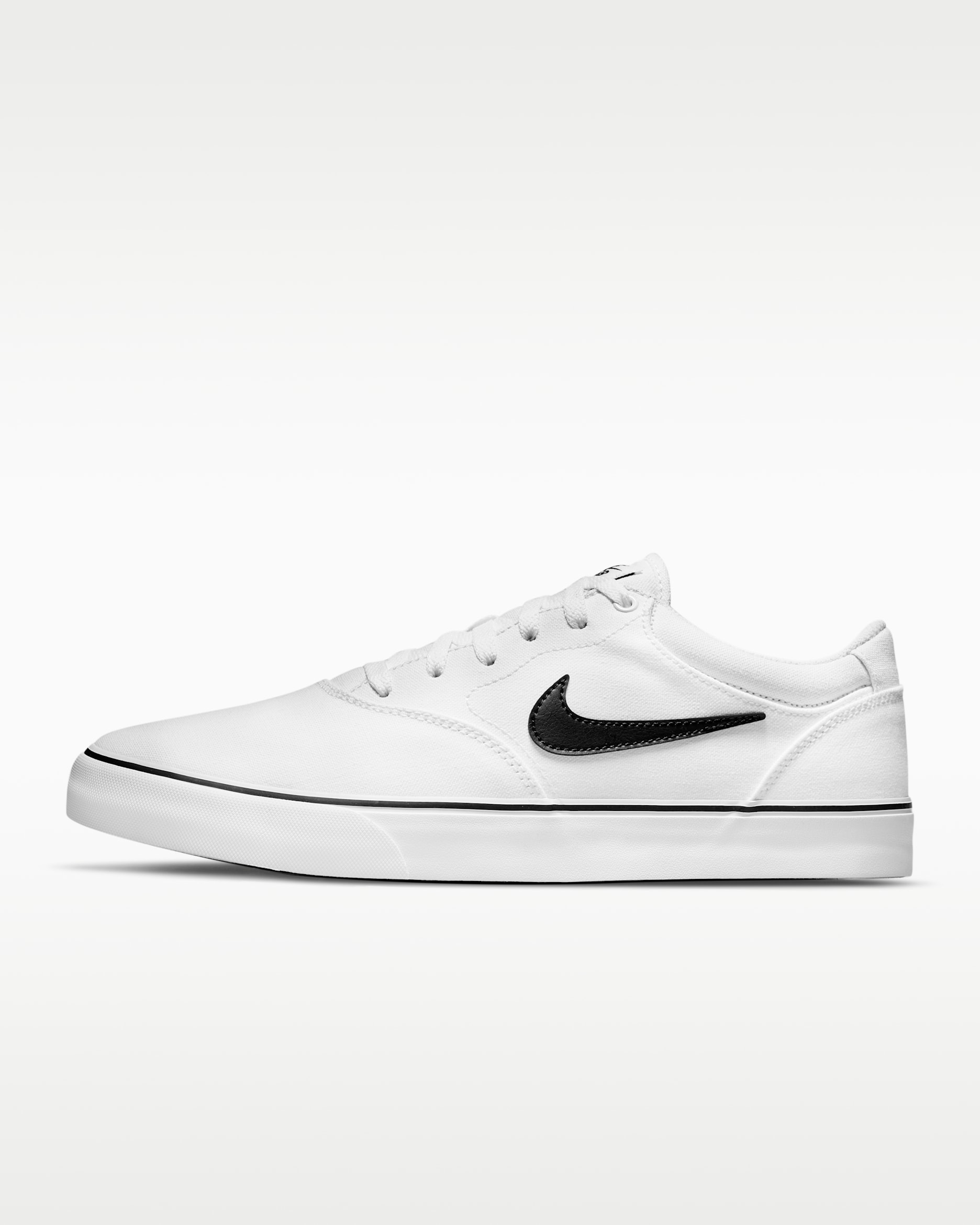 Nike SB Chron 2 Canvas Skate Shoe - White/White/Black