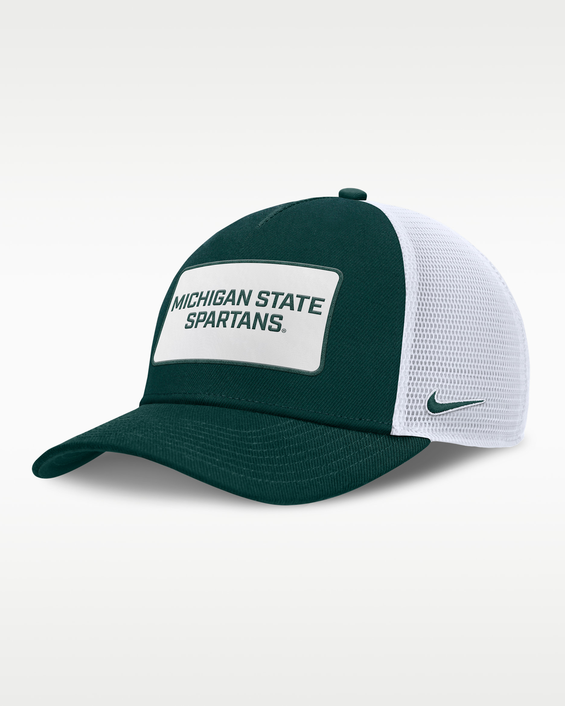 Michigan State On-Field Rise Men's Nike College Trucker Adjustable Hat - Pro Green