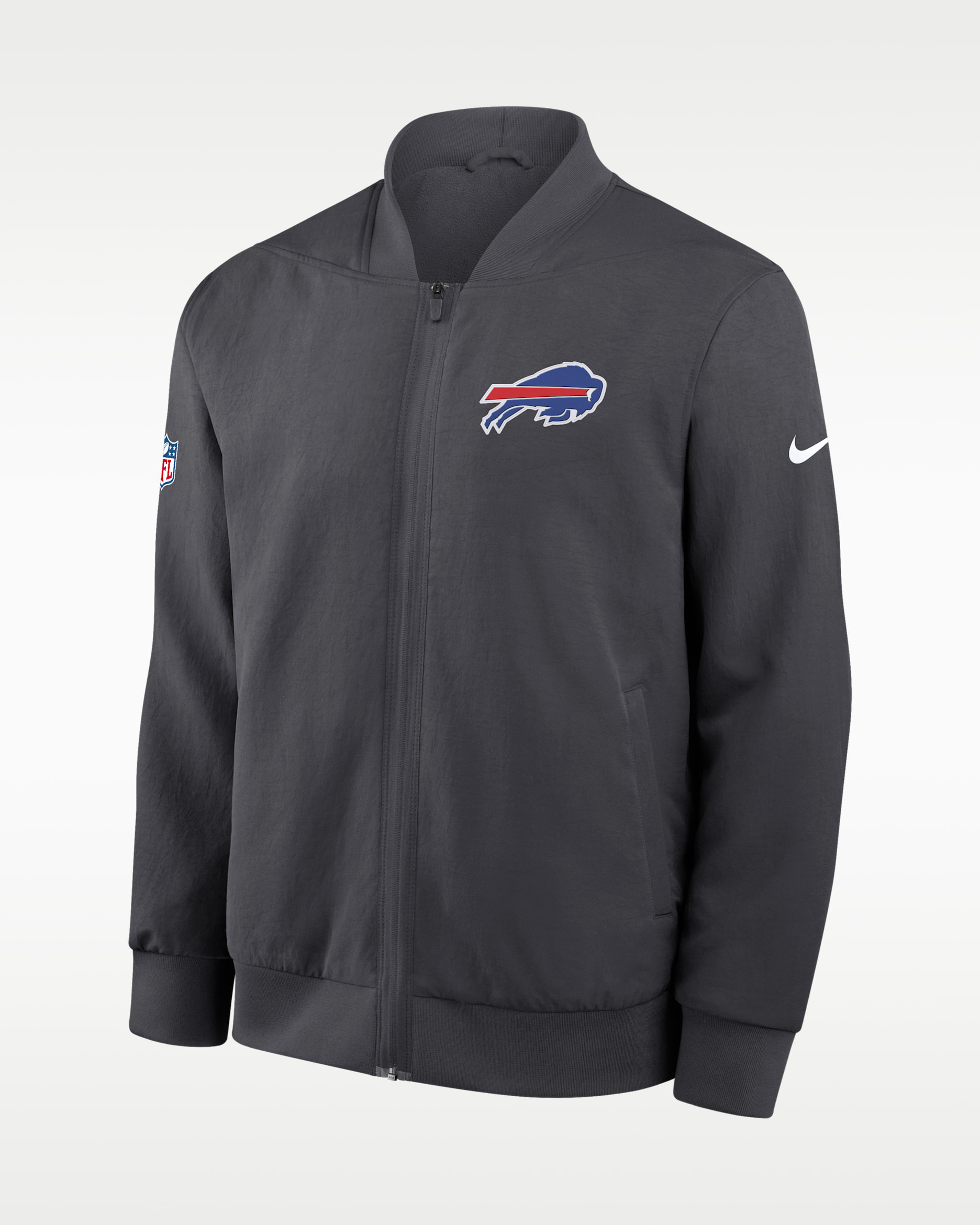 Buffalo Bills Sideline Men's Nike NFL Full-Zip Bomber Jacket - Anthracite