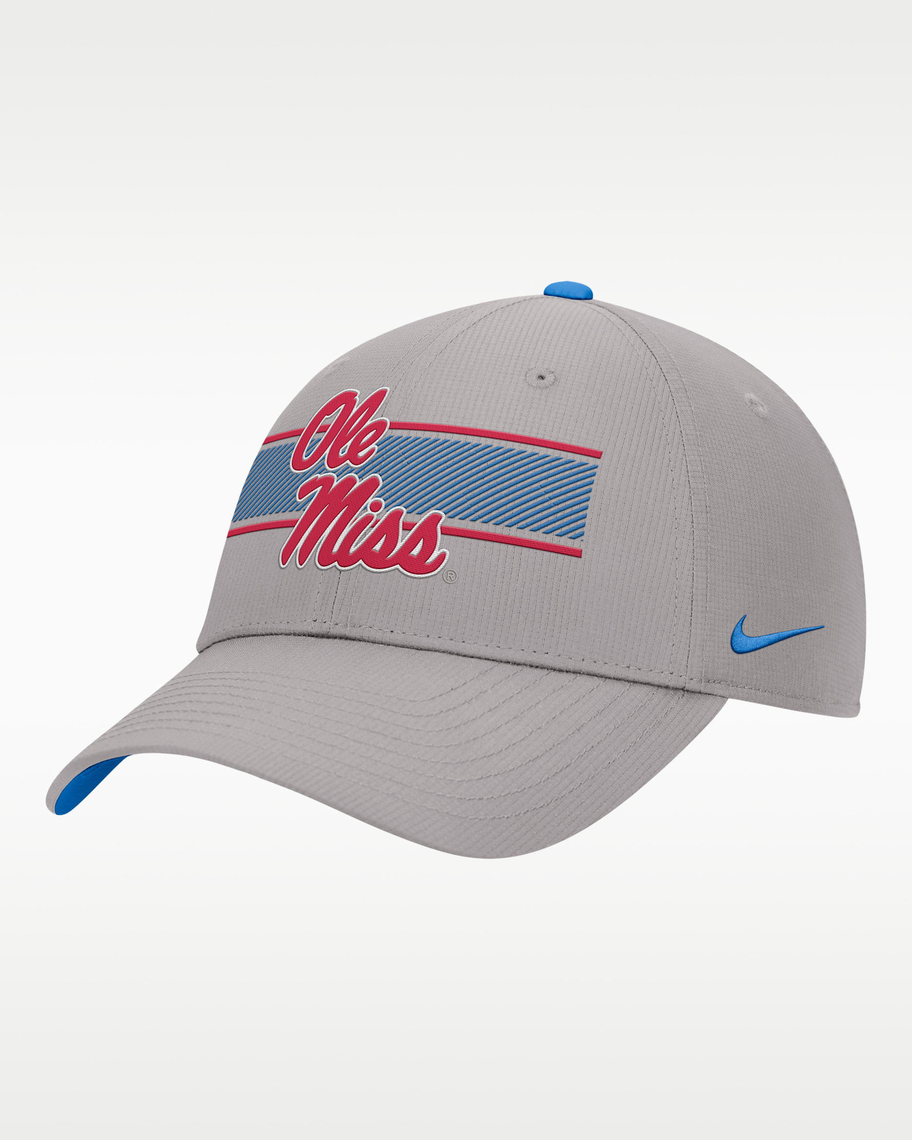 Nike College (Ole Miss) Ripstop Structured Cap - Grey