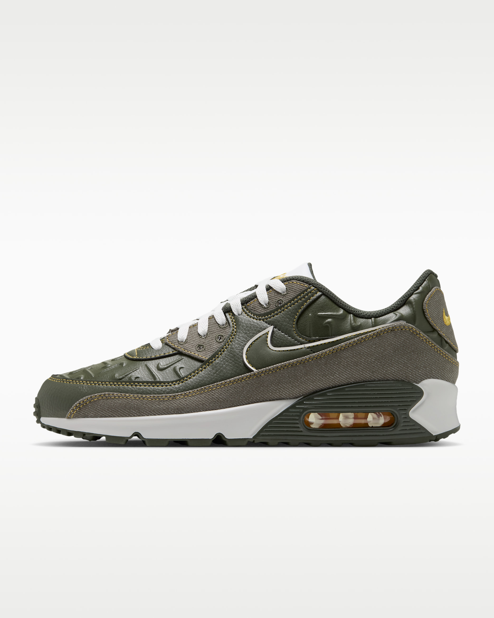 Nike Air Max 90 Men's Shoes - Cargo Khaki/Yellow Ochre/Summit White