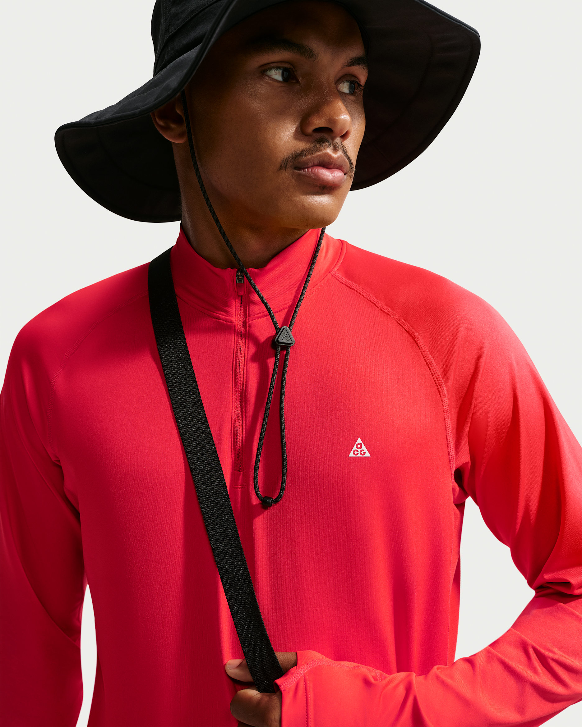 ACG "Wildsee" Men's Dri-FIT 1/4-Zip Long-Sleeve Hiking Top - Light Crimson/Summit White