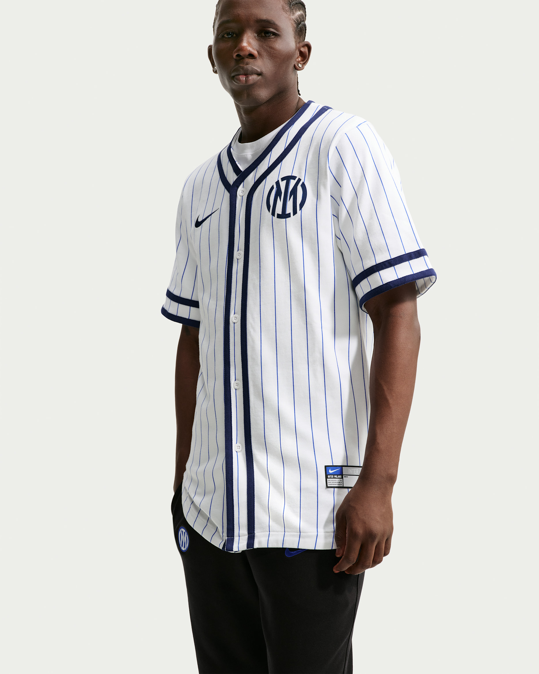 Maillot de baseball Nike Sportswear Inter Milan Extérieur pour homme - Blanc/Blue Void/Blue Void