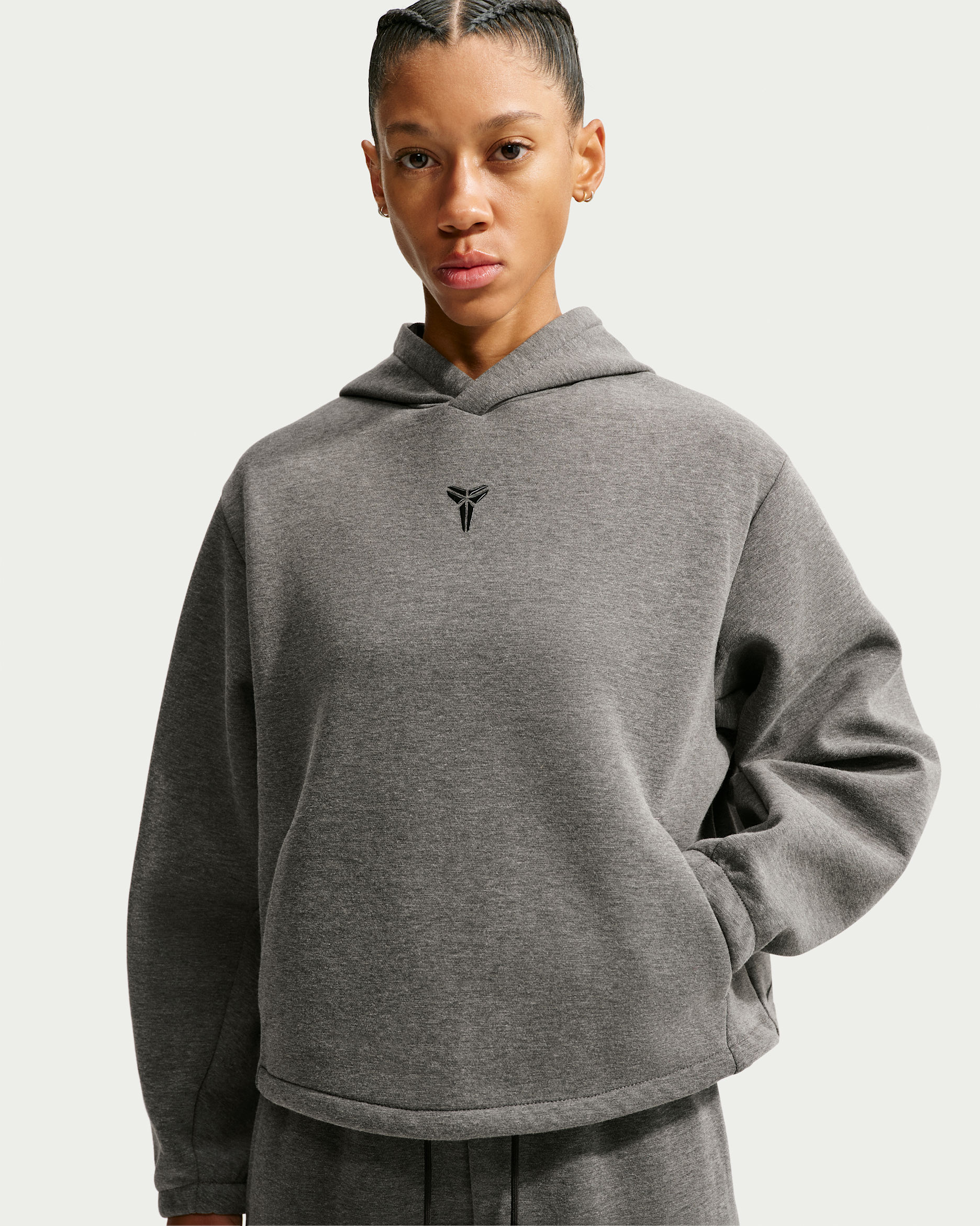 Kobe Women's Dri-FIT Pullover Basketball Hoodie - Black Heather/Black