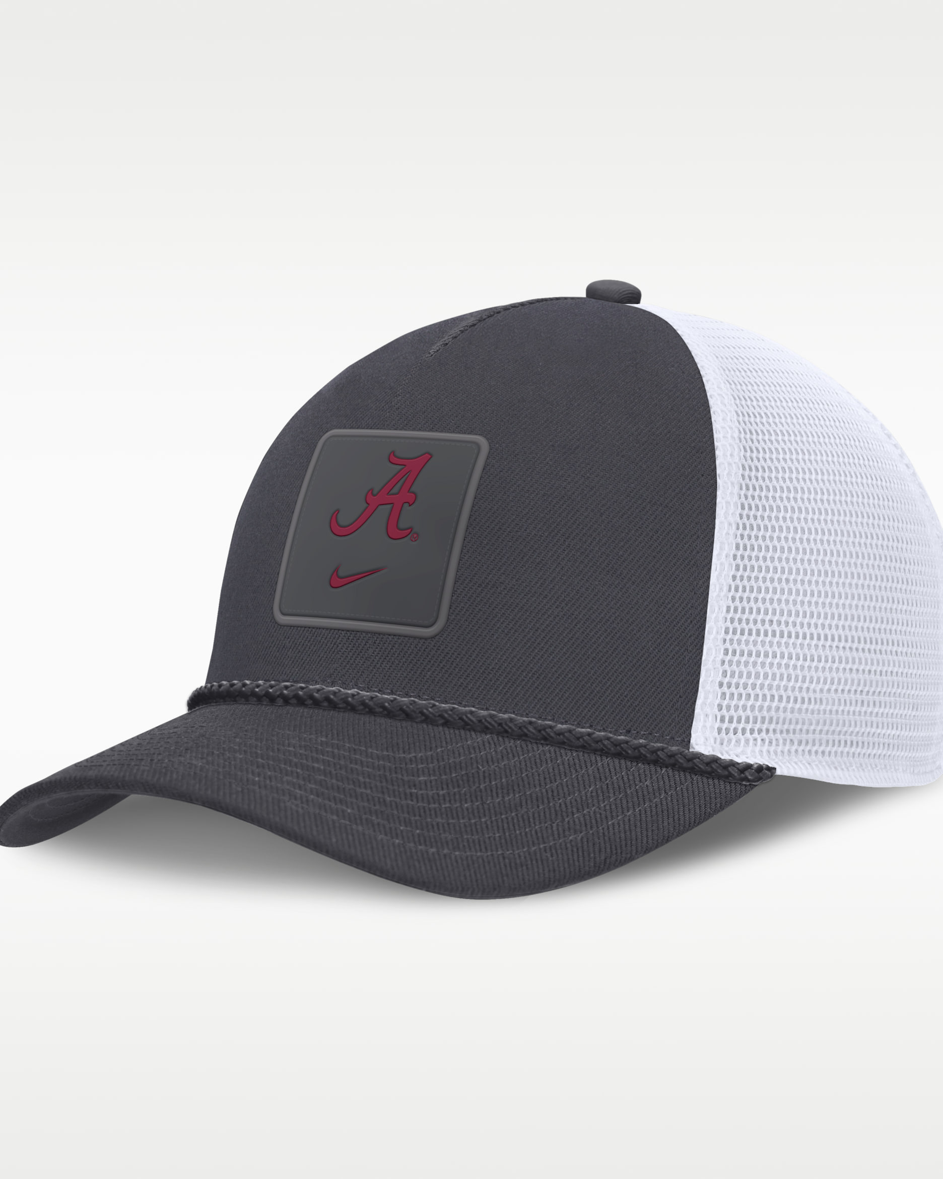 Alabama Sideline Gameday Rope Men's Nike College Trucker Adjustable Hat - Anthracite/White