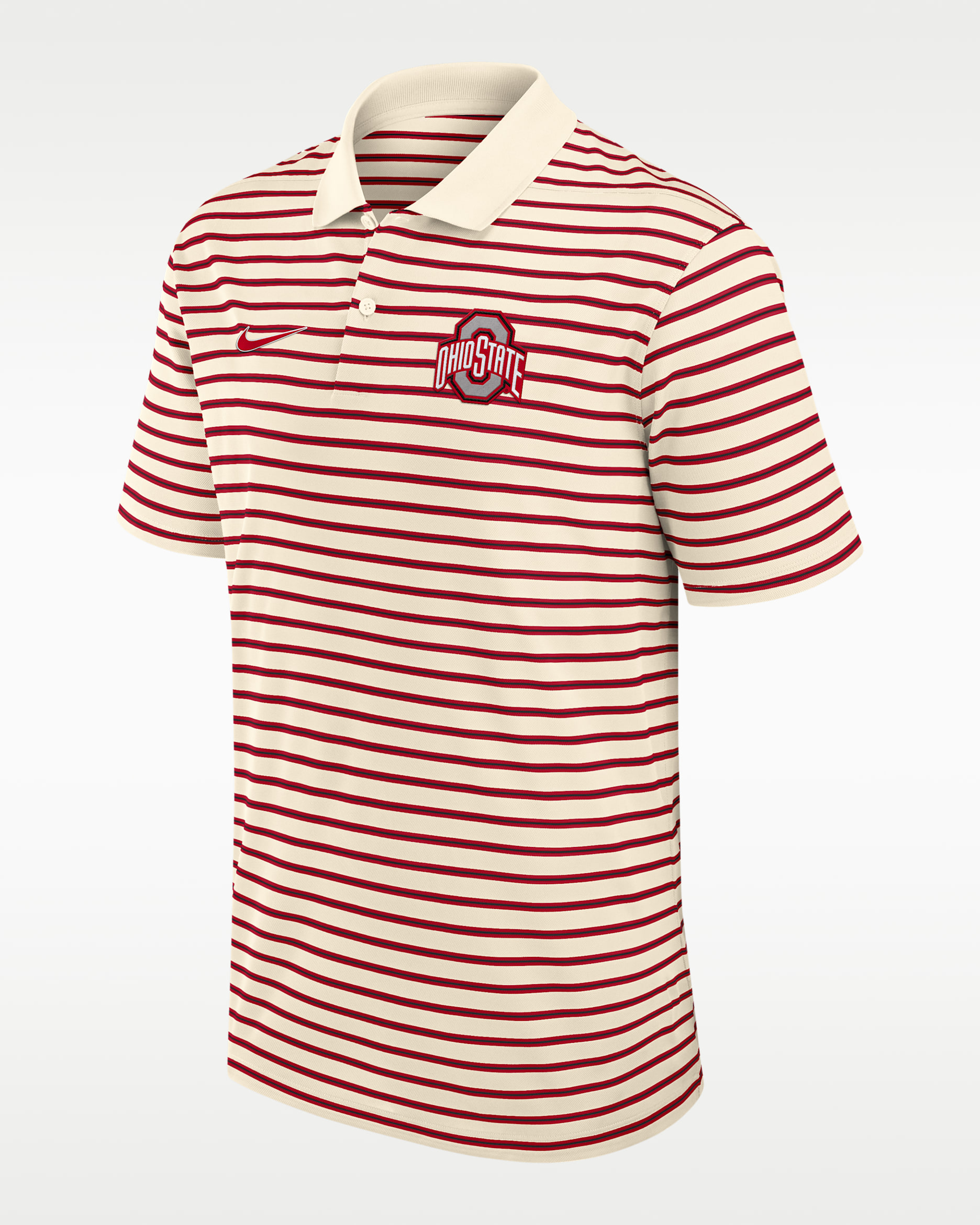 Polo universitario Nike Dri-FIT para hombre Ohio State Striped - Tostado/Beige