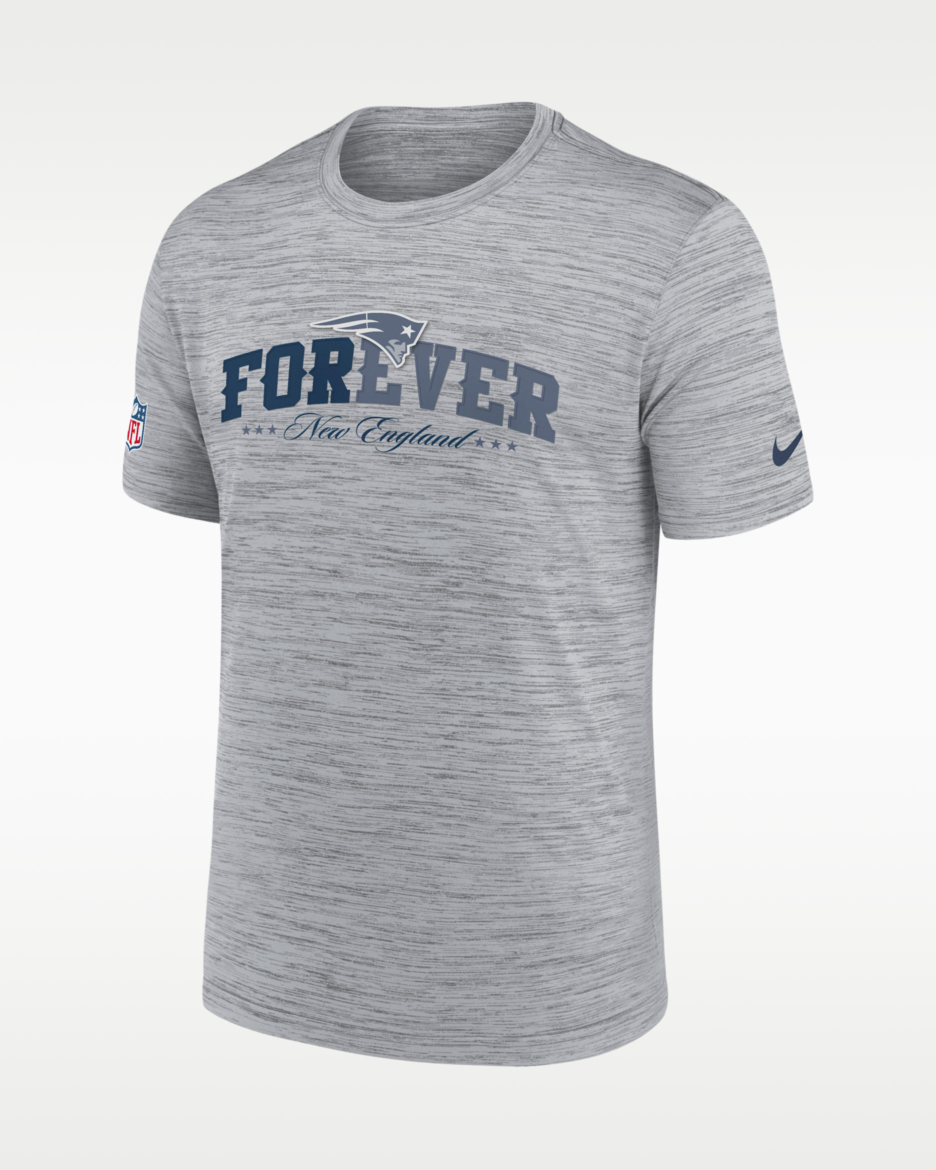 New England Patriots Rivalries Collection Sideline Velocity Men's Nike Dri-FIT NFL T-Shirt - Silver