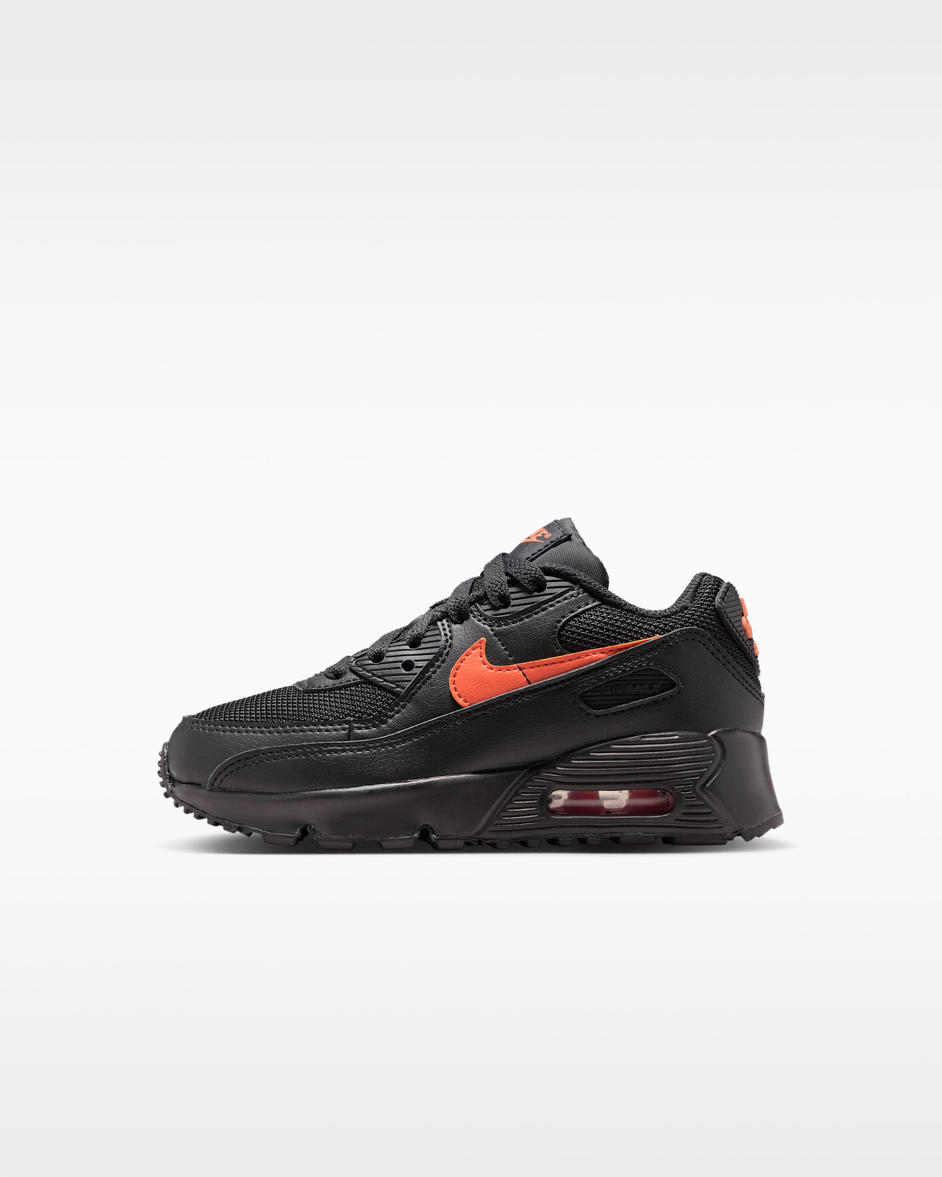 Nike Air Max 90 Younger Kids' Shoes - Black/Turf Orange