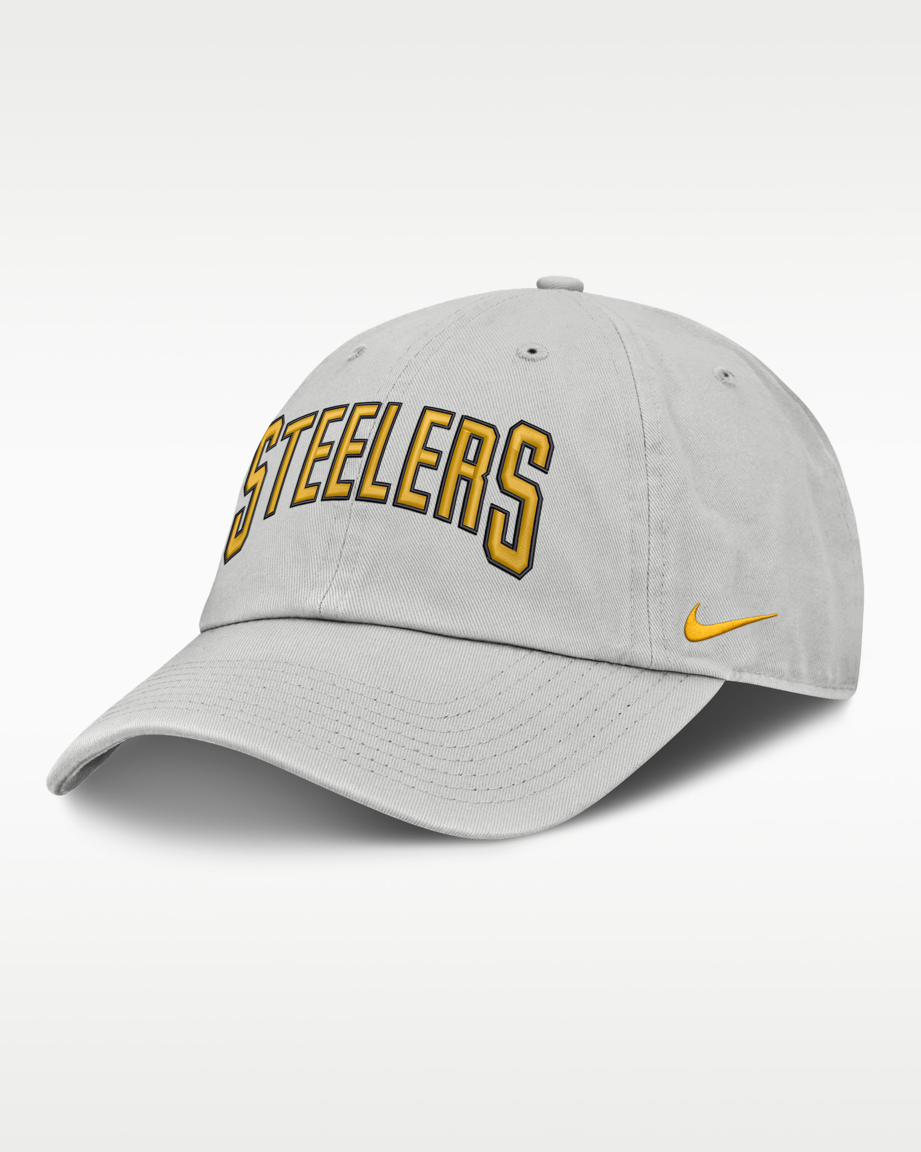 Pittsburgh Steelers Primetime Club Arched Men's Nike NFL Adjustable Hat - Grey
