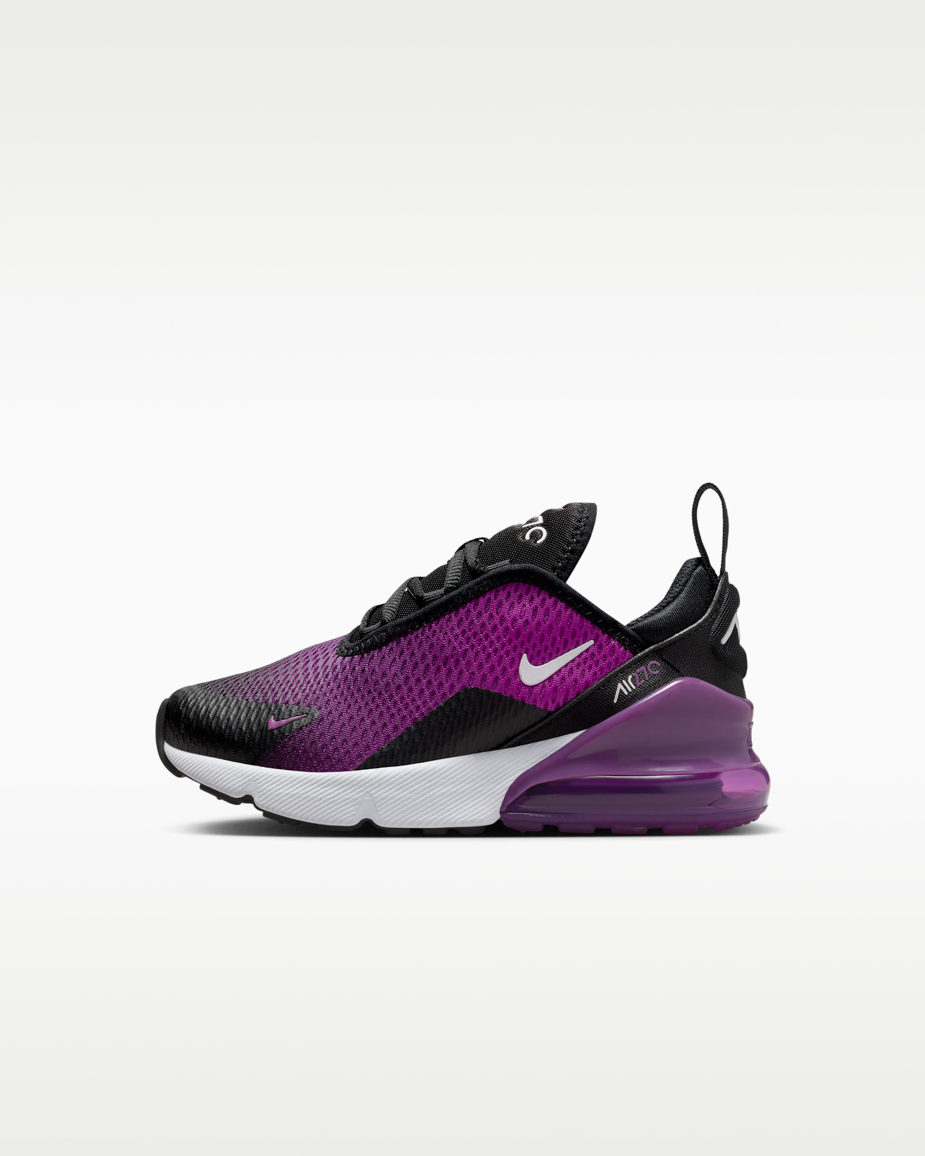 Nike Air Max 270 Little Kids' Shoes - Black/Vivid Purple/White
