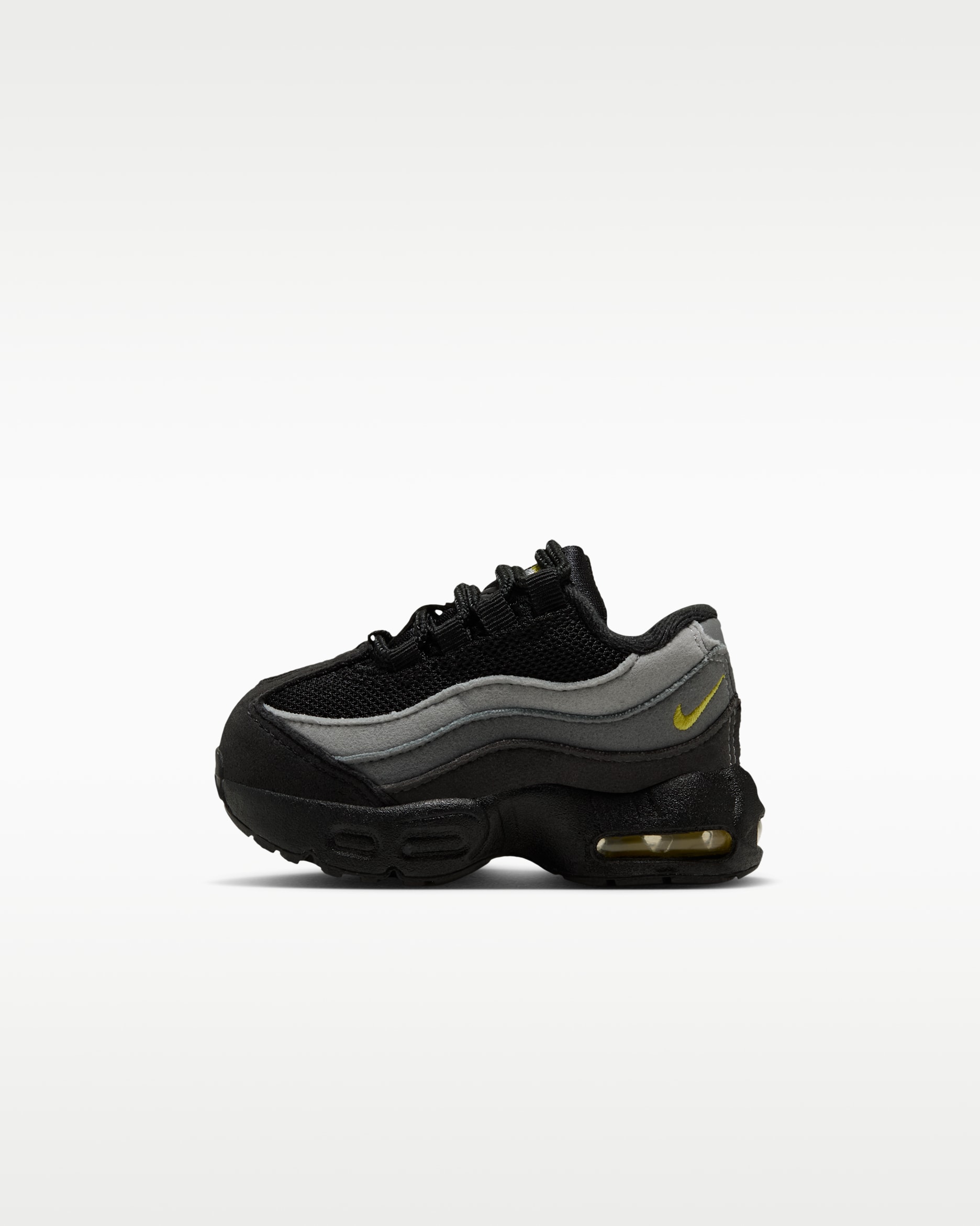 Nike Little Max '95 Toddler Shoe - Black/Dark Smoke Grey/Smoke Grey/Chrome Yellow