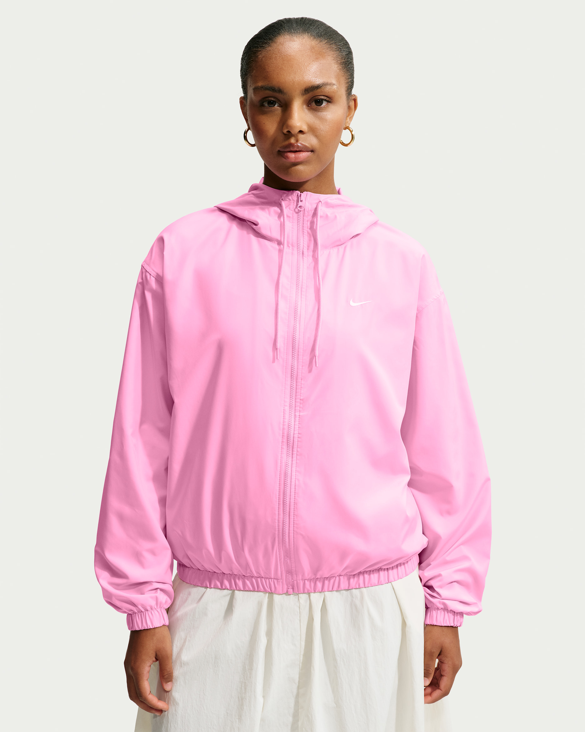Nike Sportswear Women's Loose Hooded UV Jacket - Pink Rise/Sail