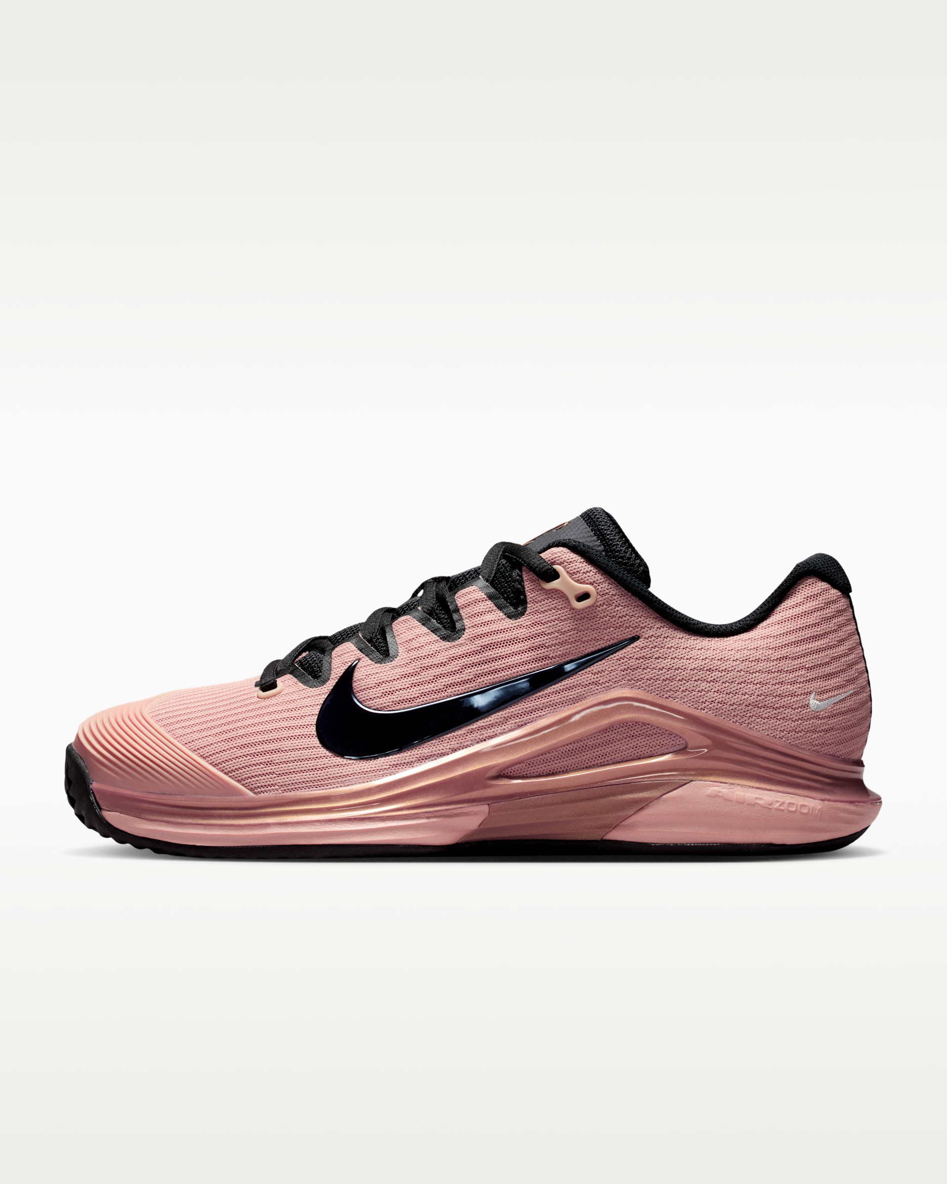 Nike Vapor 12 PRM salakpályás női teniszcipő - Metallic Red Bronze/Pure Platinum/Fekete
