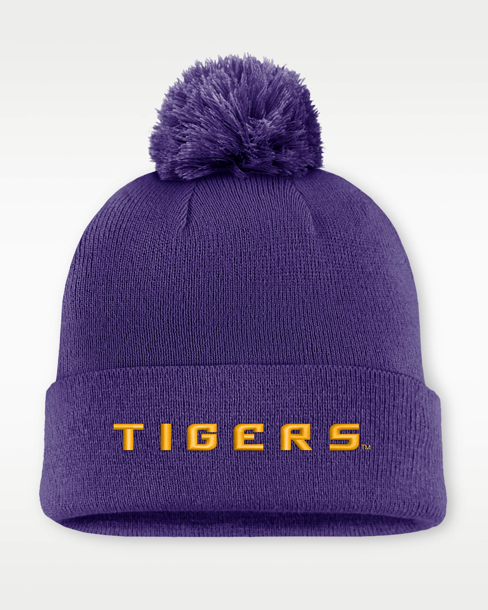 LSU Peak Men's Nike College Cuffed Beanie - Purple