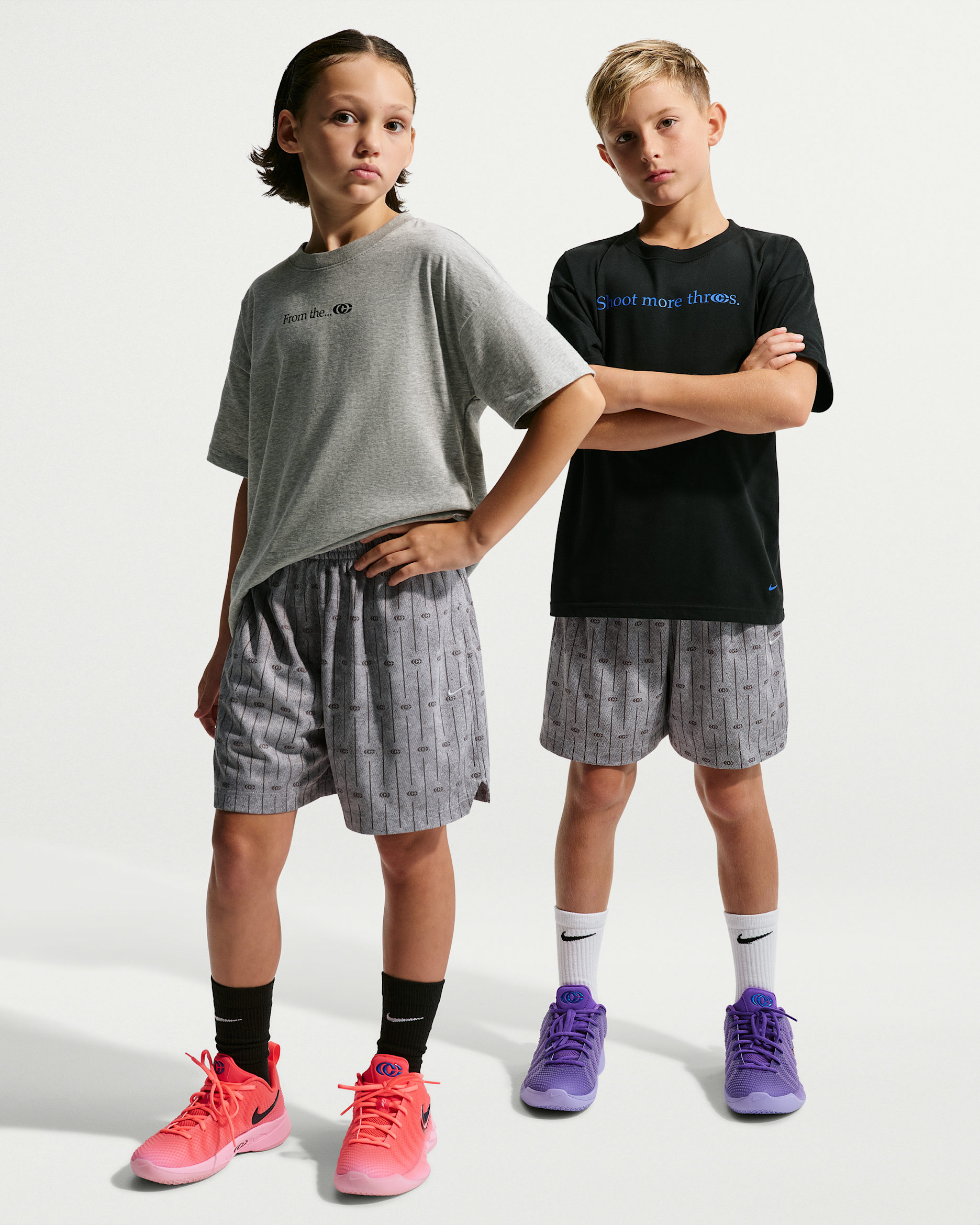Caitlin Clark Big Kids' Dri-FIT Mesh Basketball Shorts - Wolf Grey/Wolf Grey