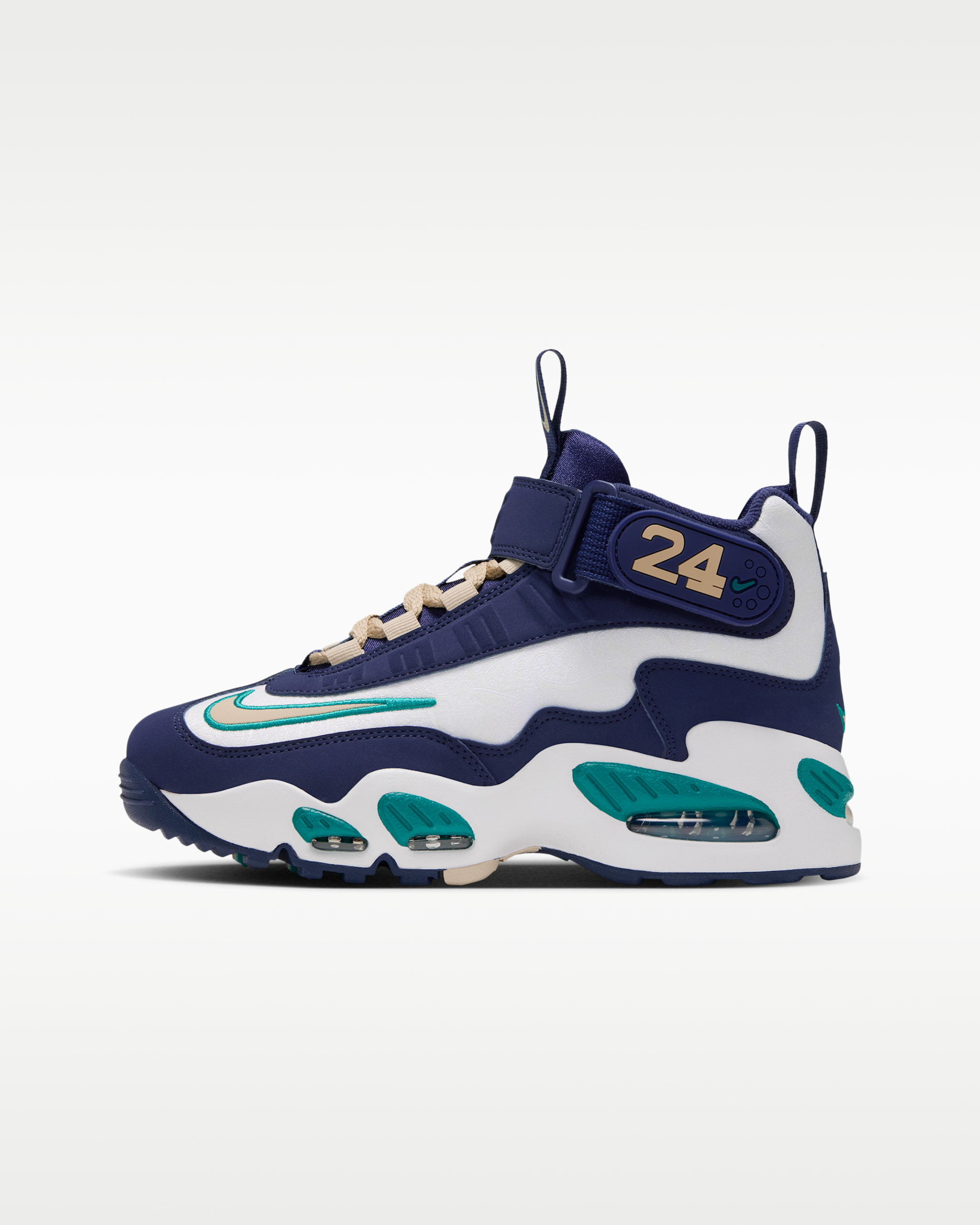 Nike Air Griffey Max 1 Big Kids' Shoes - Midnight Navy/Fresh Water/Summit White/Team Gold