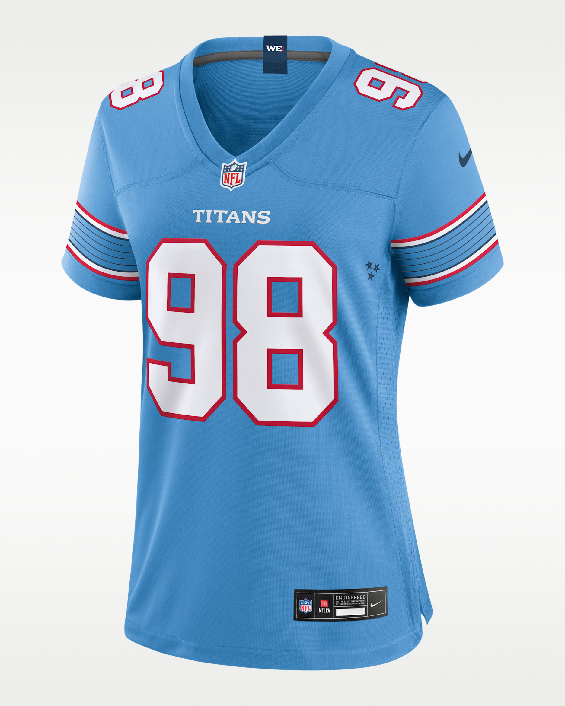Jeffery Simmons Tennessee Titans Women's Nike NFL Game Jersey - Light Blue