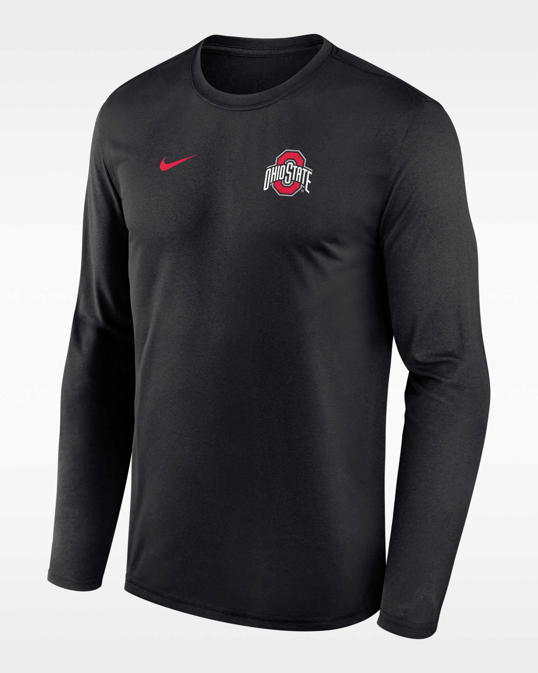 Ohio State Sideline Legend Small Logo Men's Nike Dri-FIT College Long-Sleeve T-Shirt - Black
