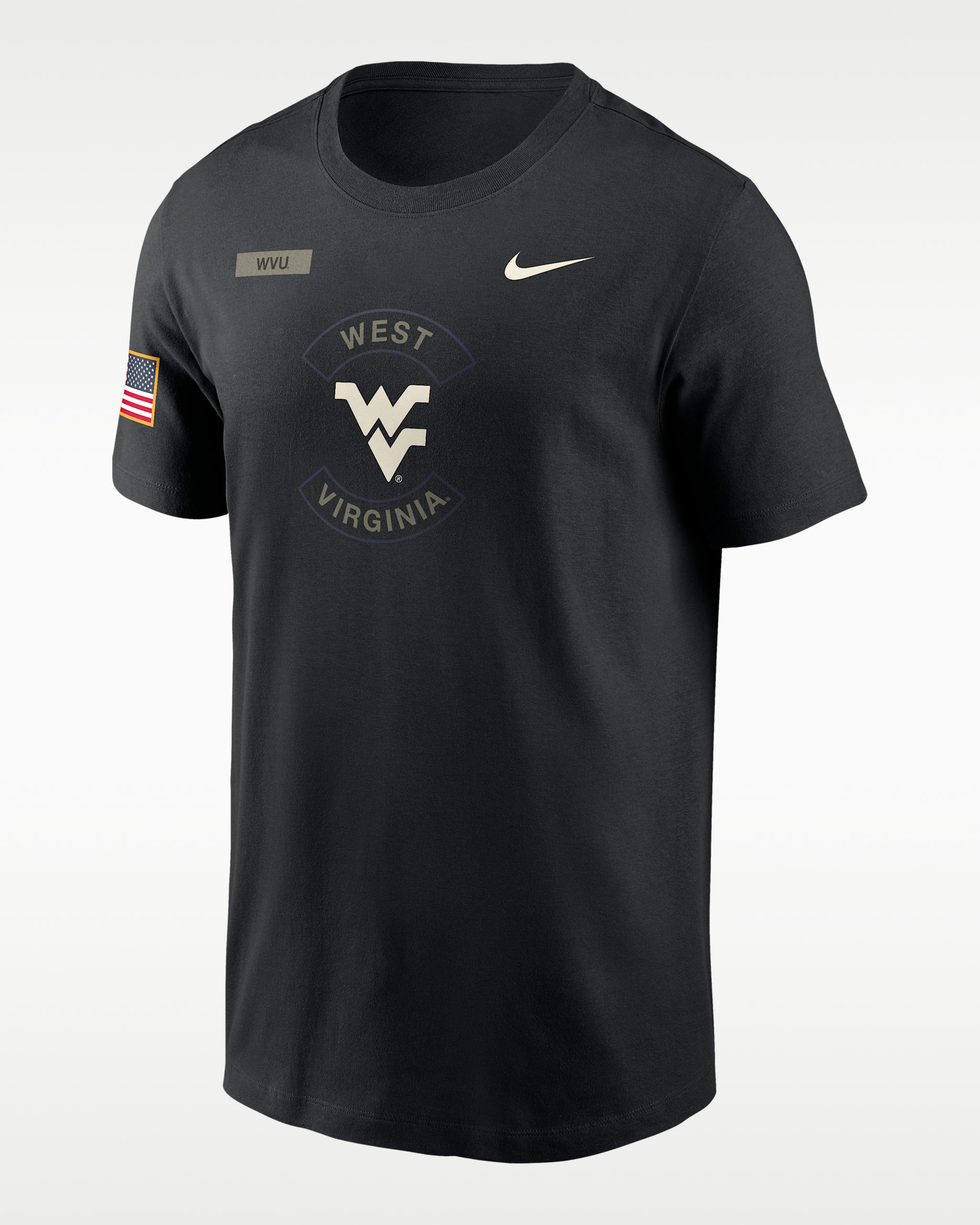West Virginia Military Appreciation Men's Nike Dri-FIT College T-Shirt - Black