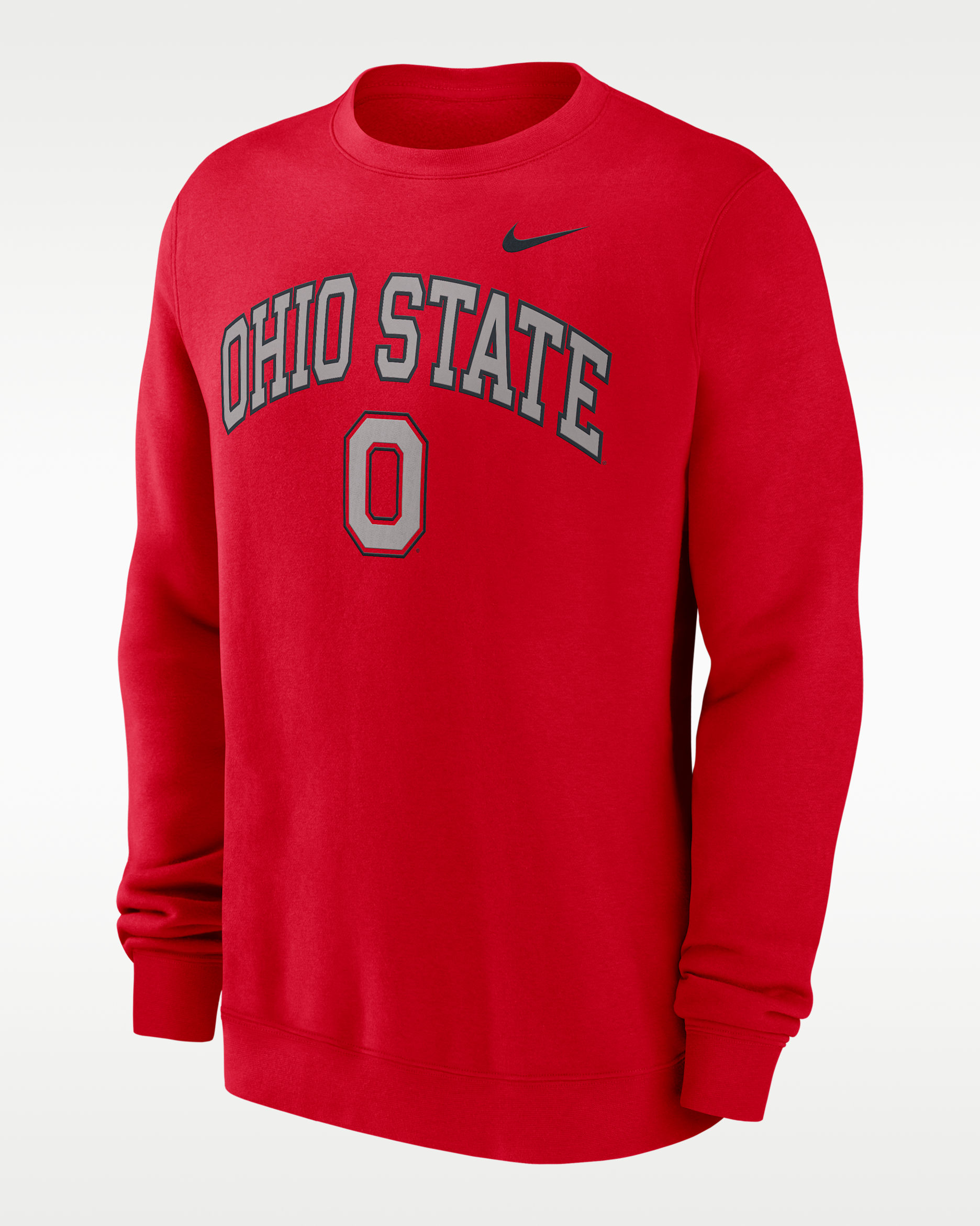 Sudadera de cuello redondo sin cierre universitaria Nike para hombre Ohio State Arch - Rojo