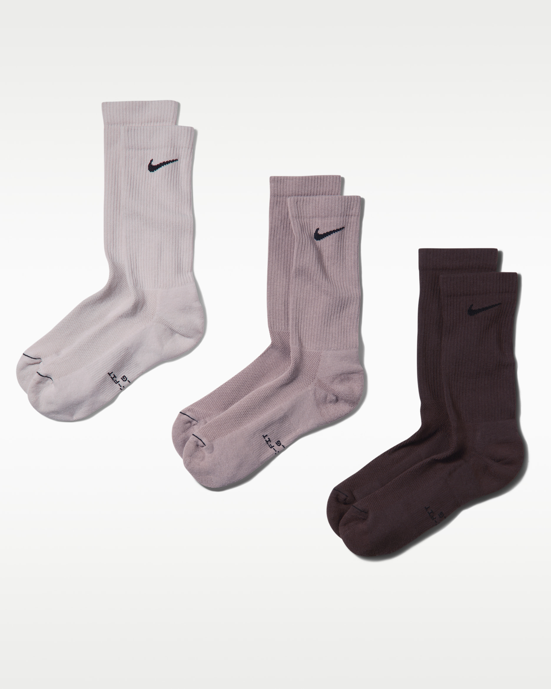 Nike Everyday Elevated Crew Socks (3 Pairs) - Multi-Color