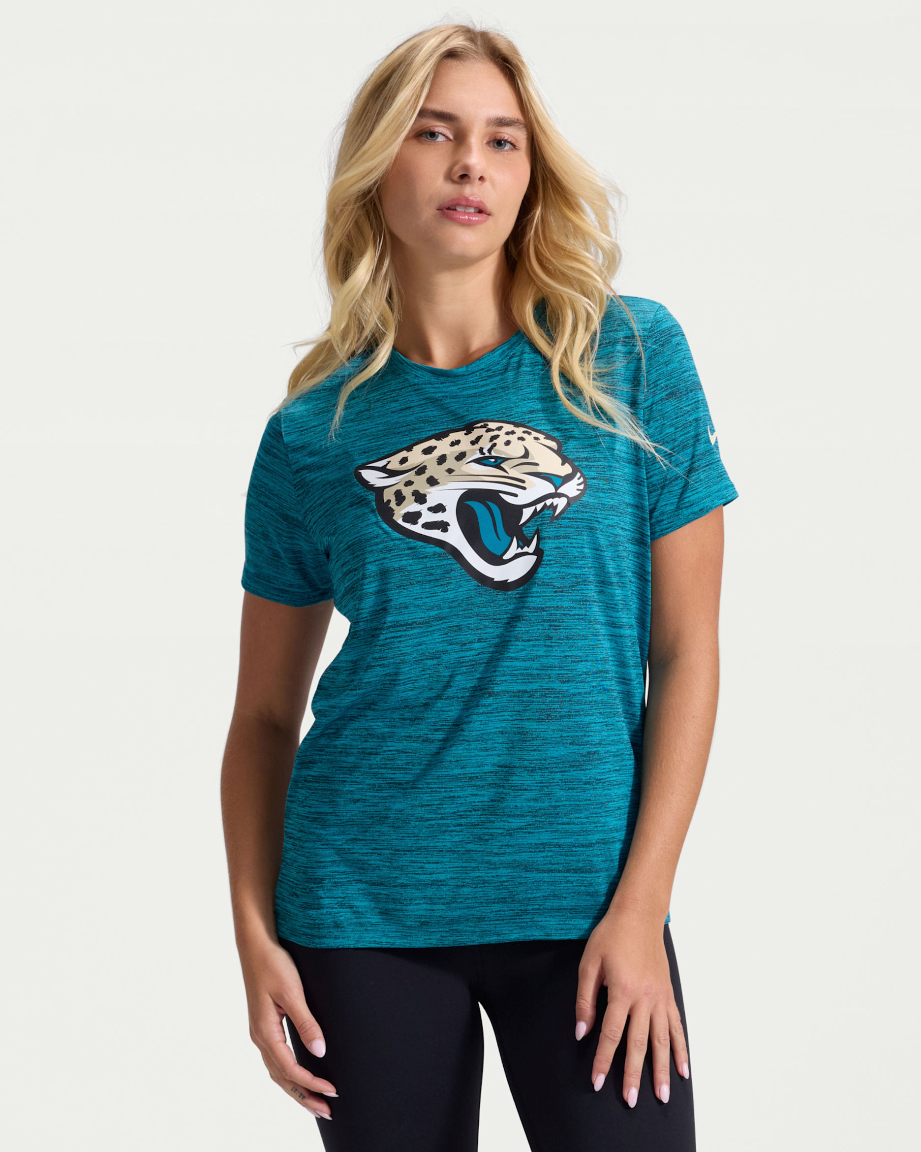 Jacksonville Jaguars Rivalries Collection Sideline Velocity Women's Nike Dri-FIT NFL T-Shirt - Blustery